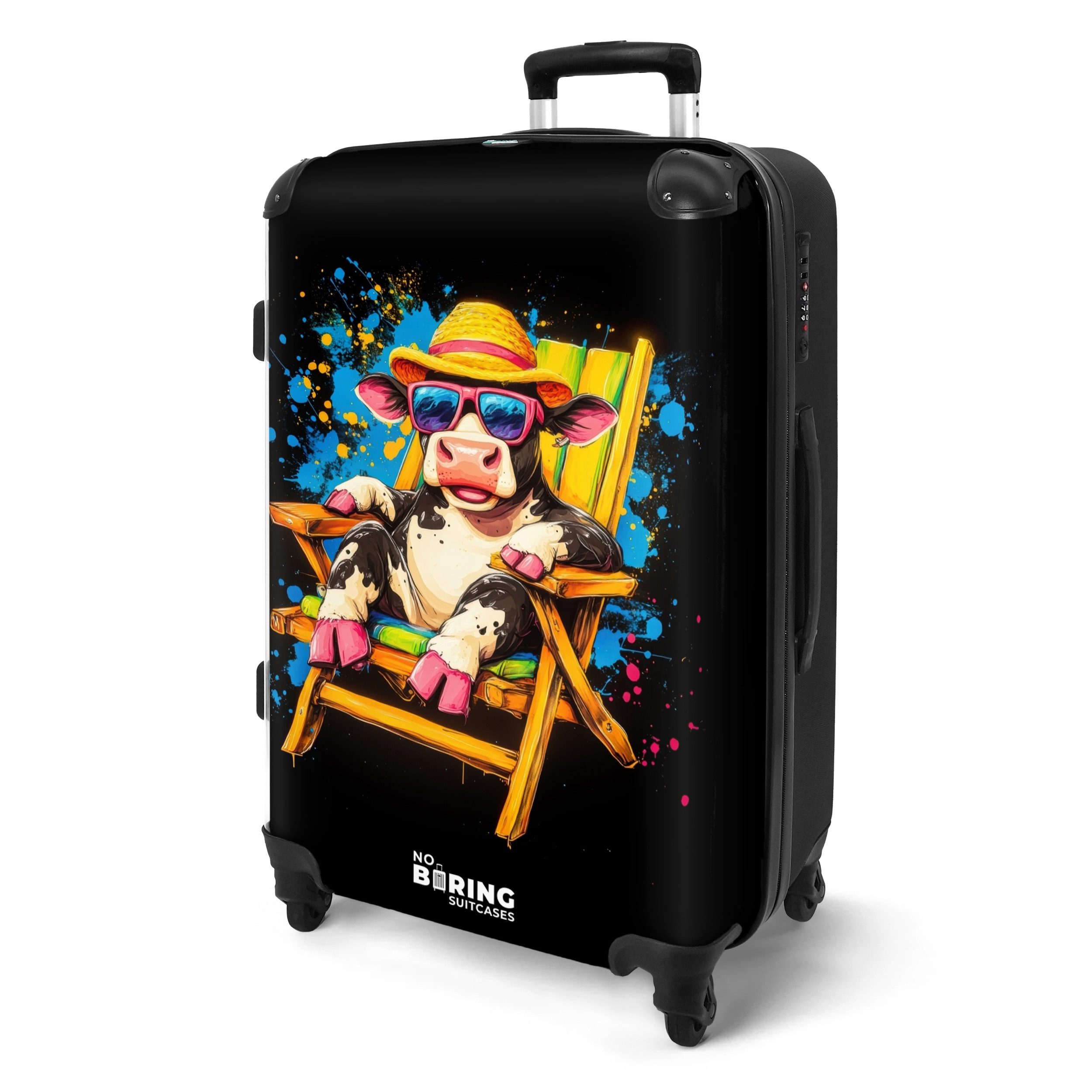NoBoringSuitcases.com© Hartschalen-Trolley Lustige Sommerkuh Illustration 6 günstig online kaufen