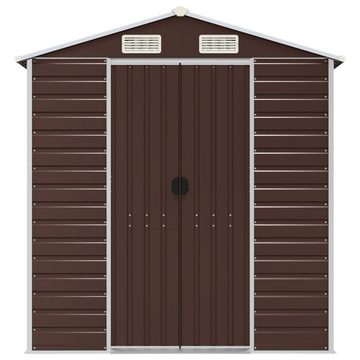 vidaXL Garten-Geräteschrank Gerätehaus Braun 191x215x198 cm Verzinkter Stahl