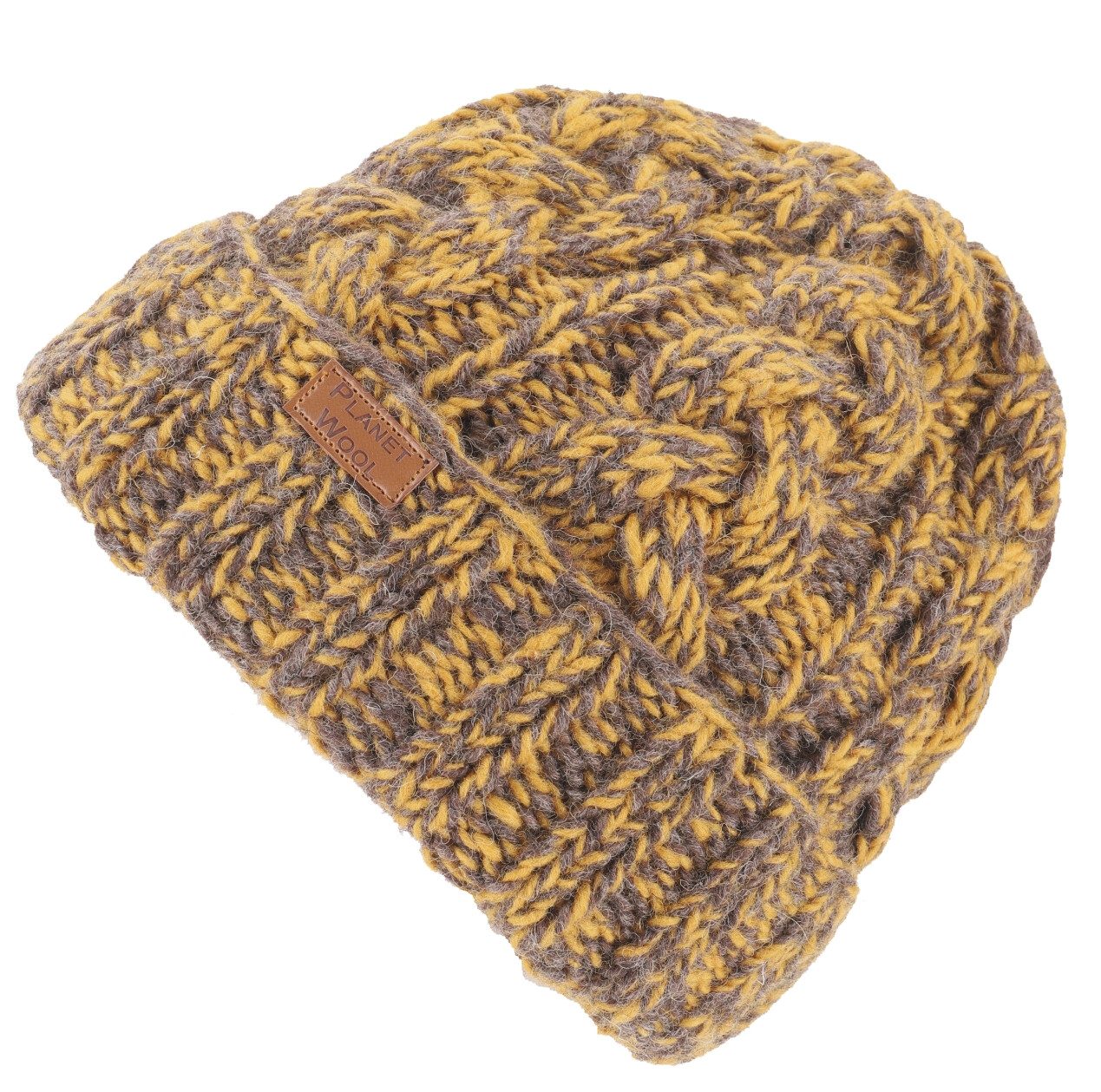 Guru-Shop Strickmütze Beanie Mütze aus Nepal, Wollmütze, Schurwolle -..