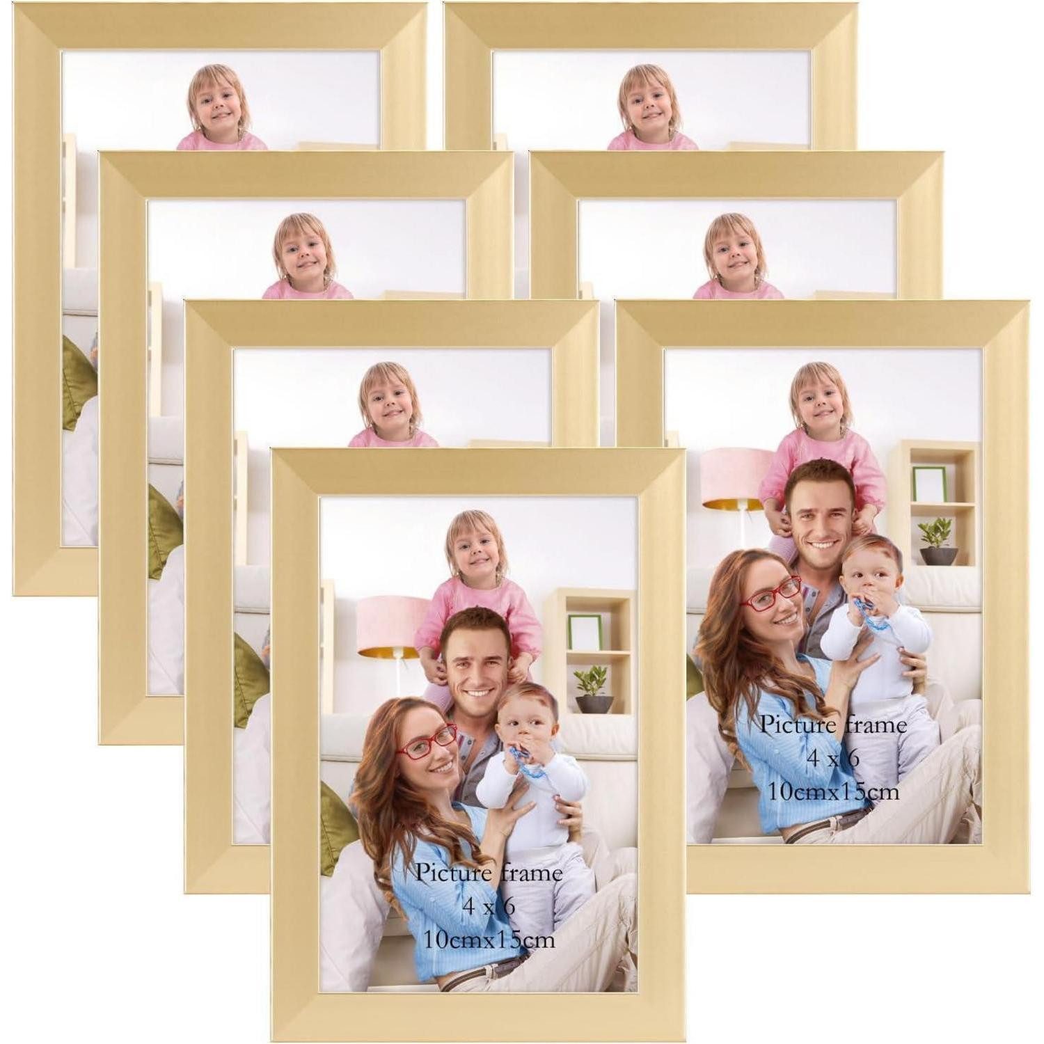 LuxusKollektion Bilderrahmen-Set Bilderrahmen 10 x 15 cm 7 Stück 4x6 Gold