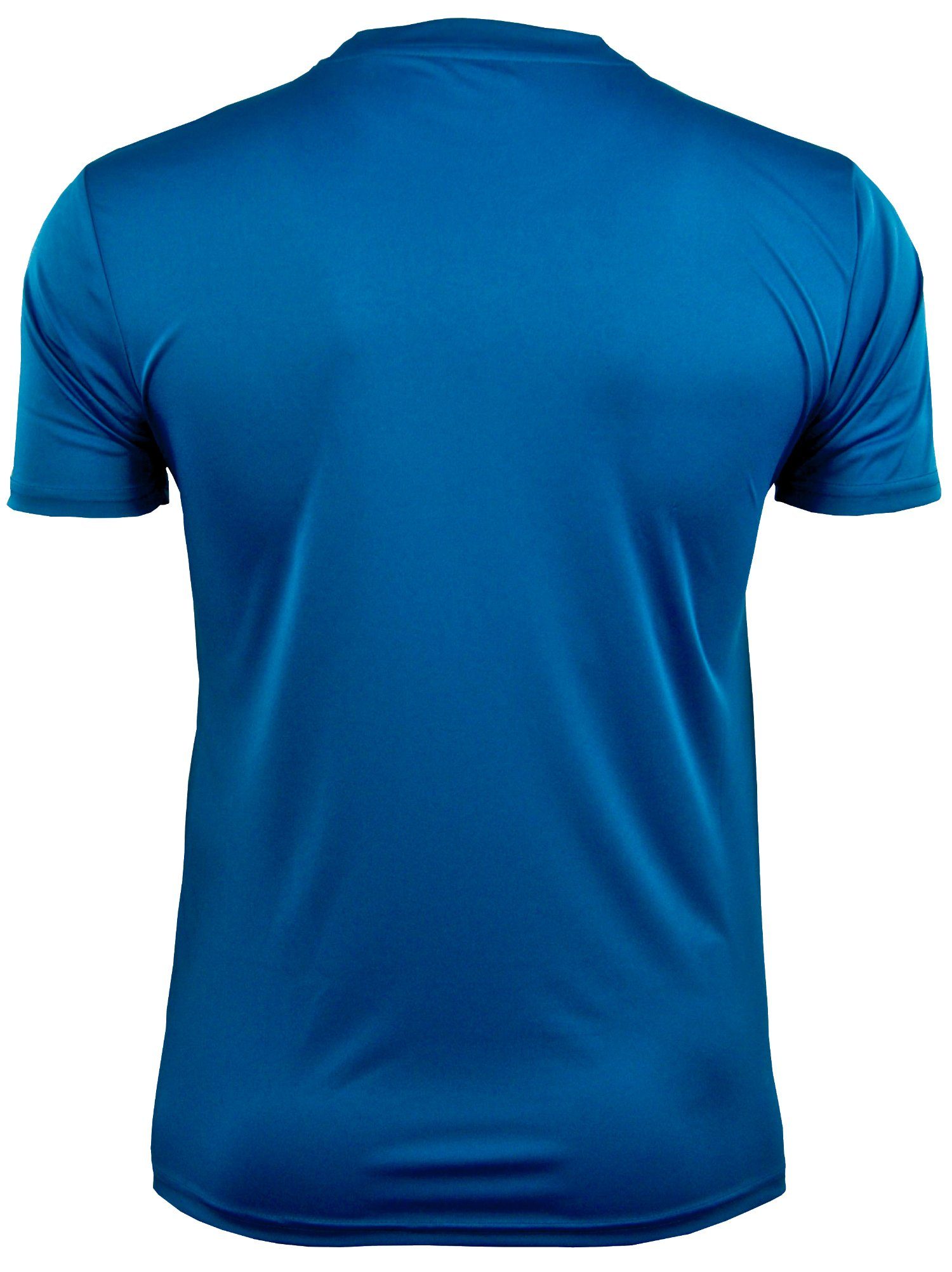 Unifarben, T-Shirt Blau-OHNE-Logo Funktionsshirt Sportshirt Herren Kurzarm in Mountain Logo Funktionsshirt FW04 GUGGEN