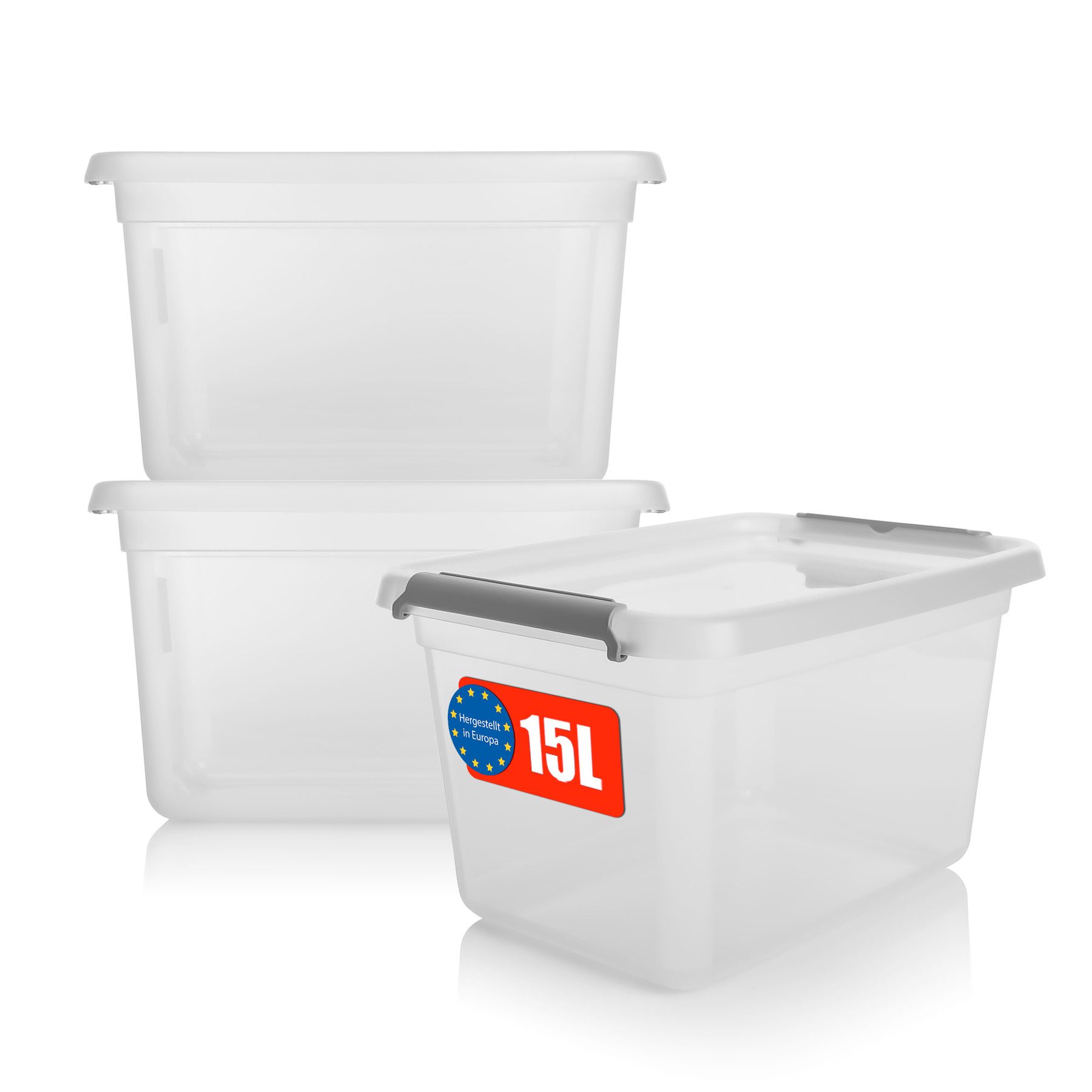 BigDean Aufbewahrungsbox 3 Stück 15 L günstig online kaufen