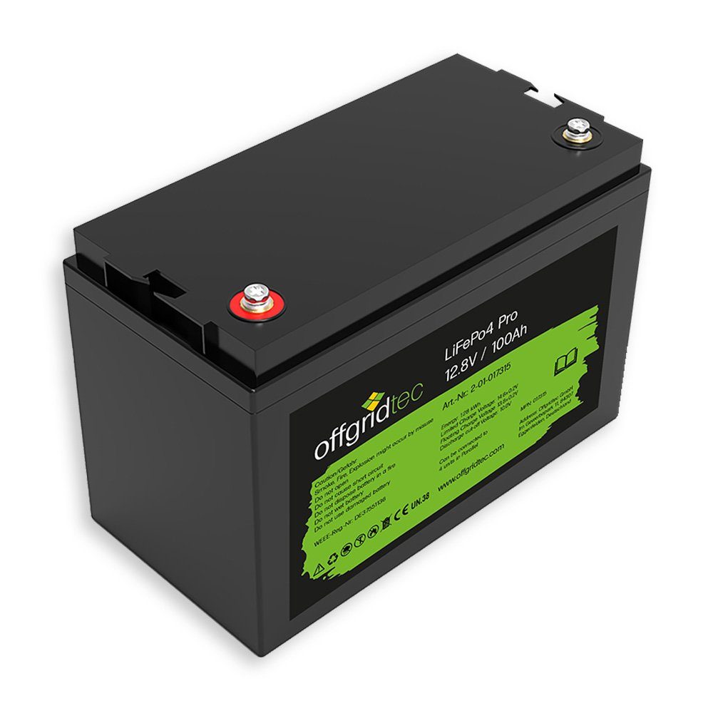 offgridtec Offgridtec 12/100 LiFePo4 Pro 100Ah Lithiumbatterie Batterie 1280Wh 12,8V