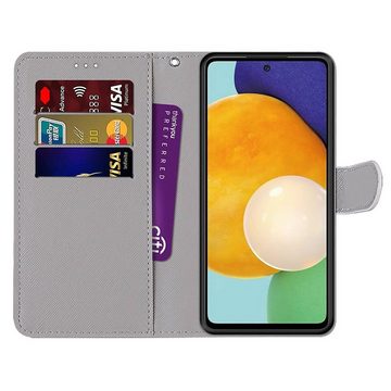 Wigento Handyhülle Für Samsung Galaxy A53 5G Kunstleder Handy Tasche Book Motiv 5 Schutz Hülle Case Cover Etui Neu