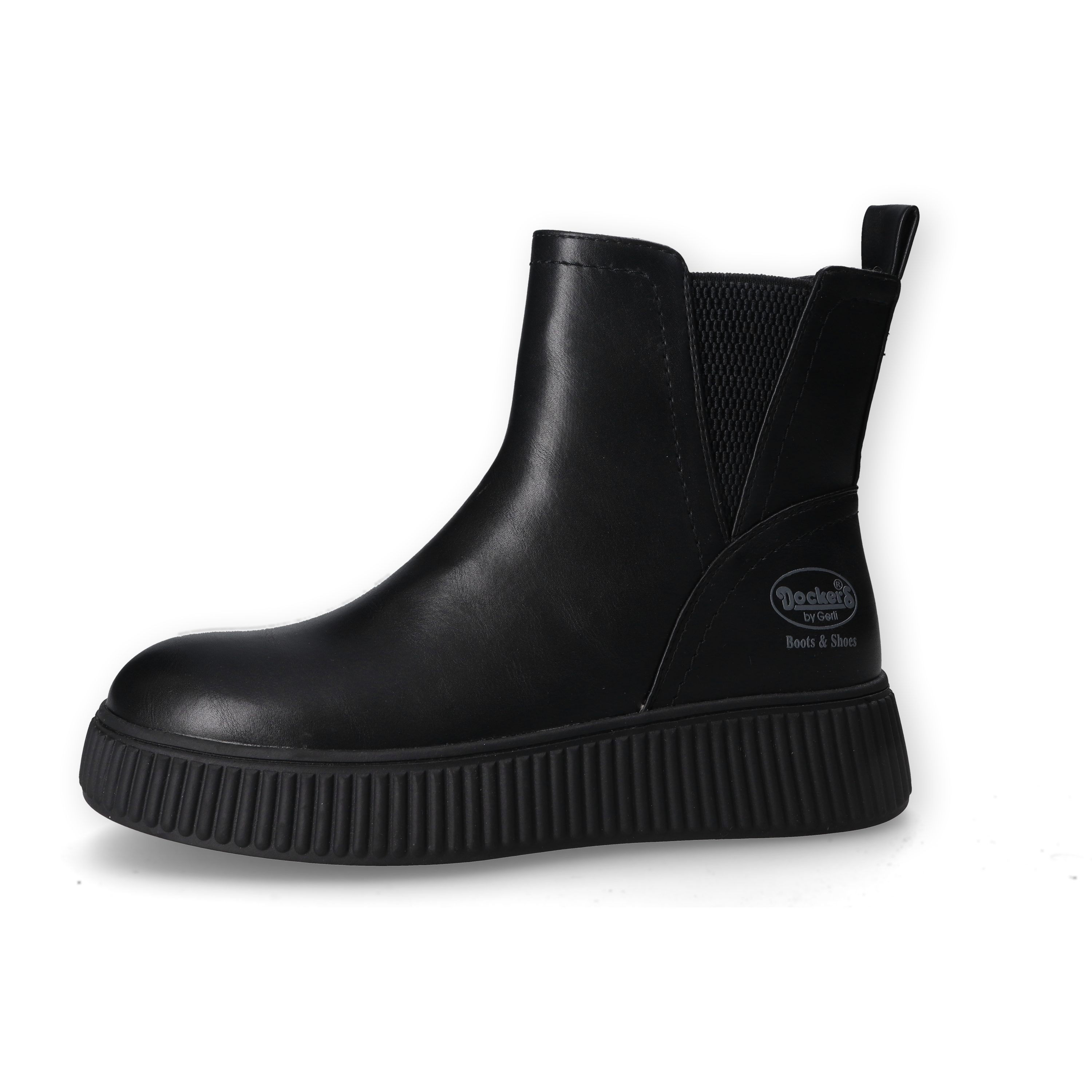 Dockers by Gerli Plateaustiefelette Plateauboots, Stiefelette mit seitlichem Stretcheinsatz, Warmfutter