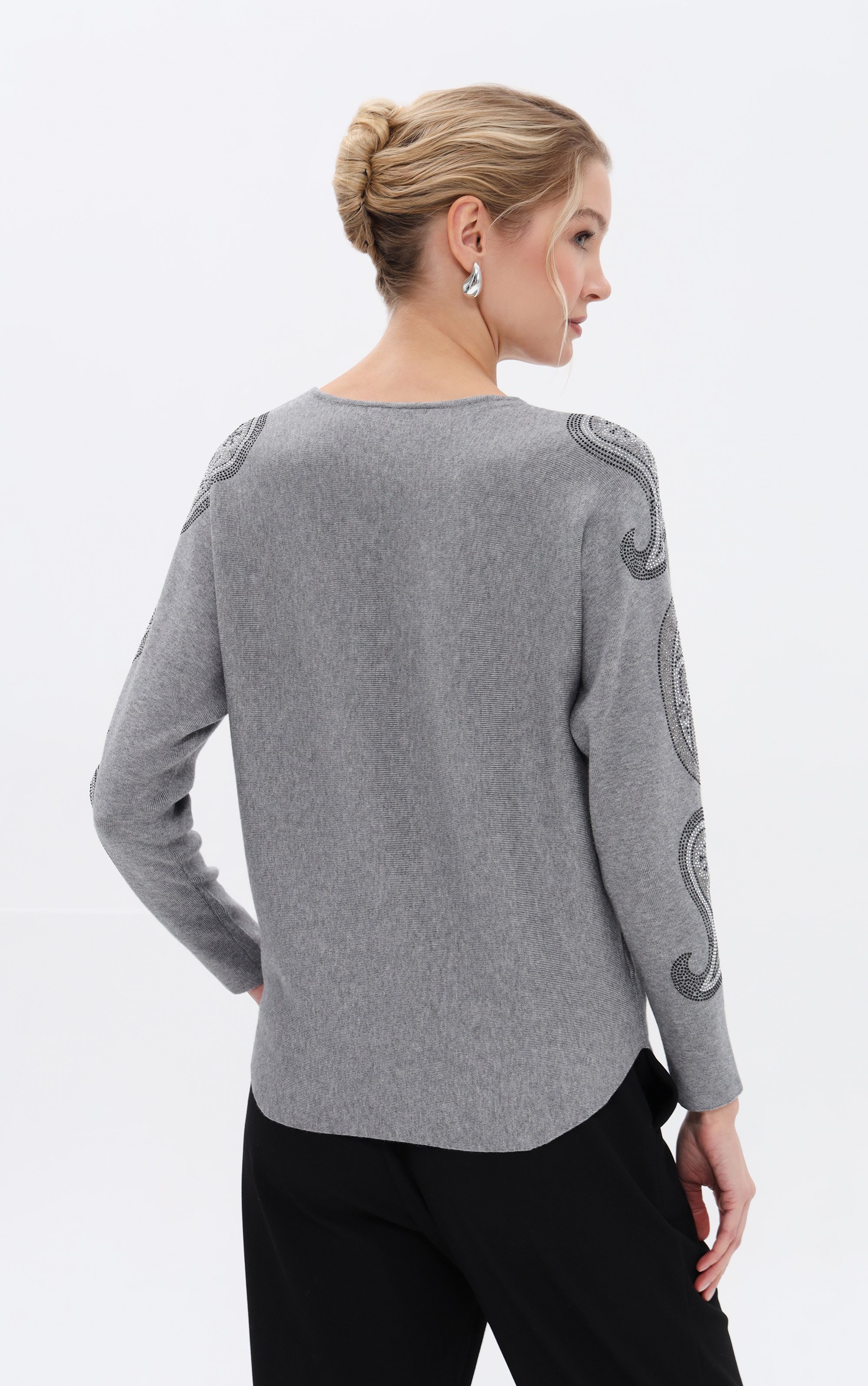 Passioni Strickpullover mit Paisley-Design