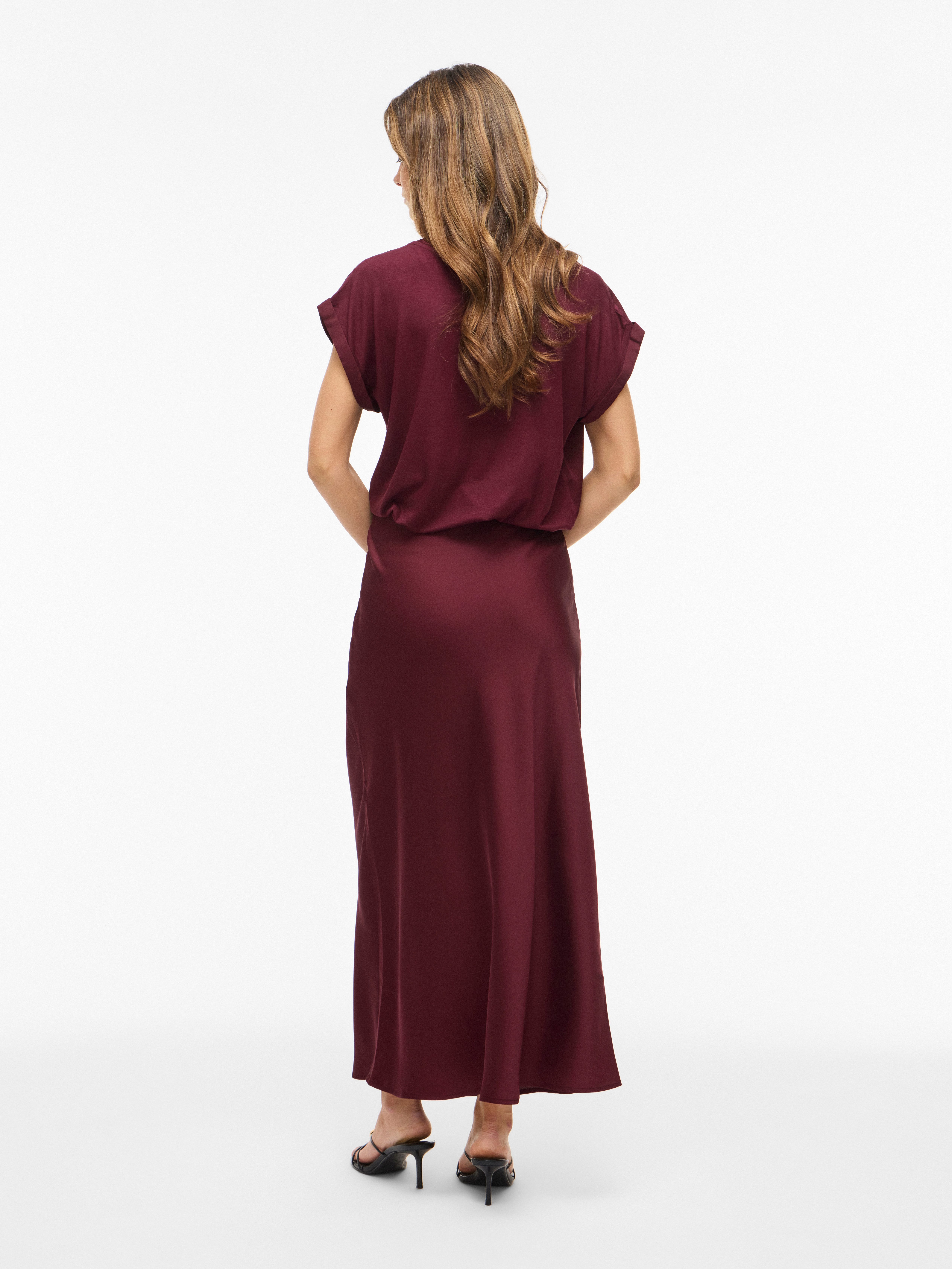 Vila Maxirock VIELLETTE HW LONG SKIRT - NOOS Kunstfaser