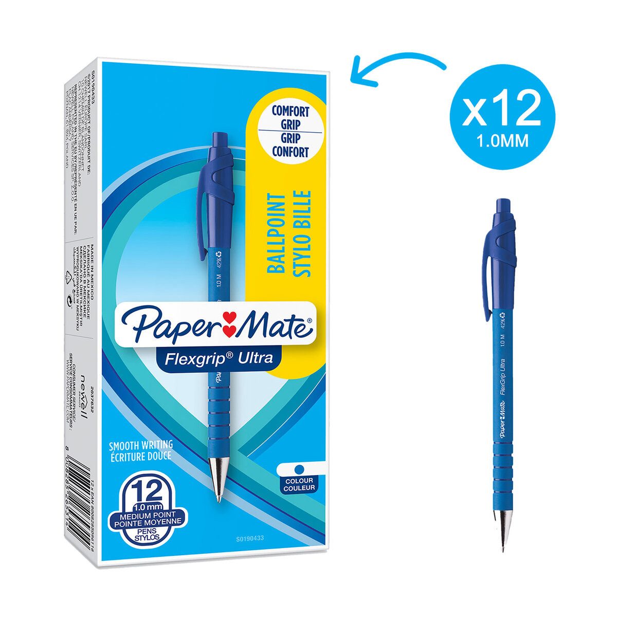 PAPERMATE Kugelschreiber Kugelschreiber FlexGrip Ultra - M blau.