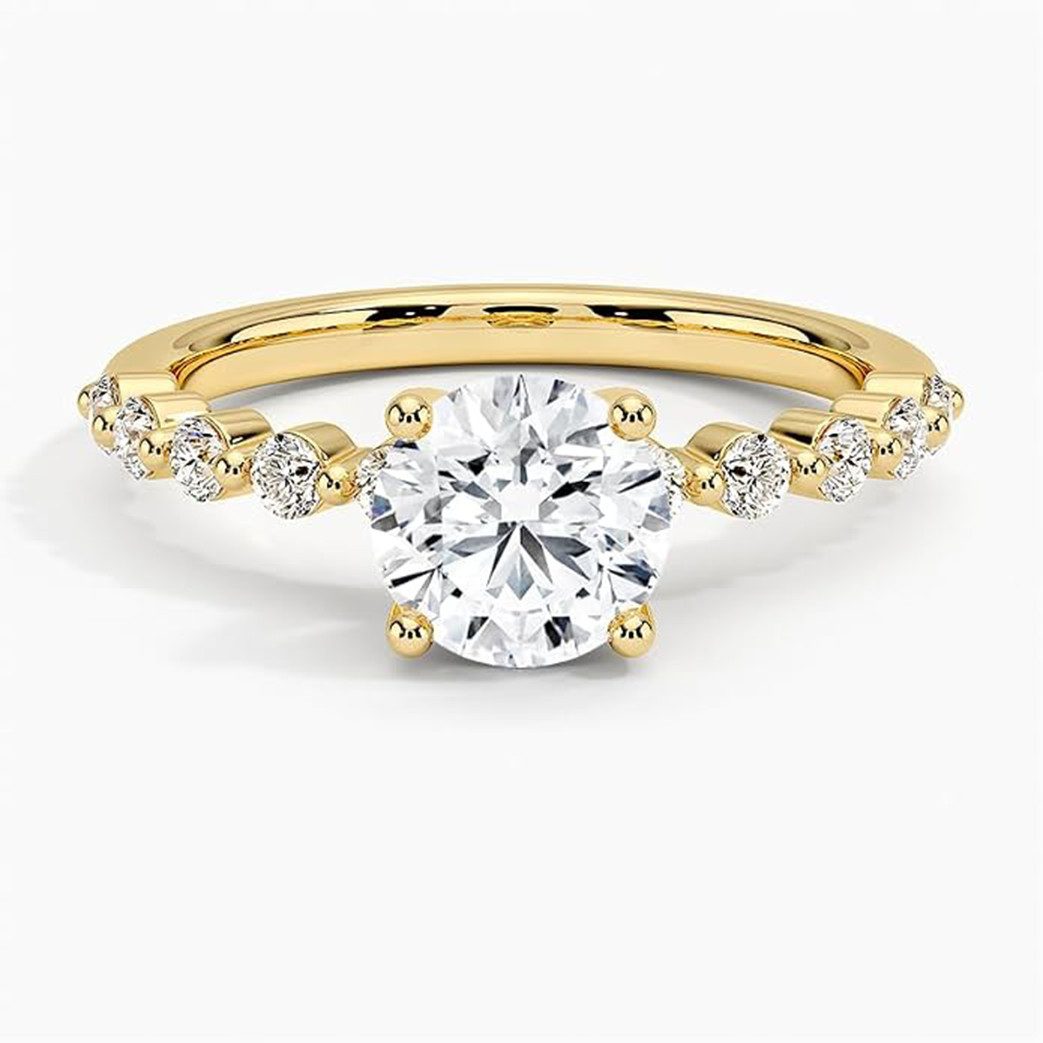 Jumpeak Verlobungsring Ring für den Heiratsantrag, 1.5-2ct,D,VS1,3EX, Verlobungsringe frau, Geschenk für frau,Liebes geschenk für sie, Hochzeitsgeschenk