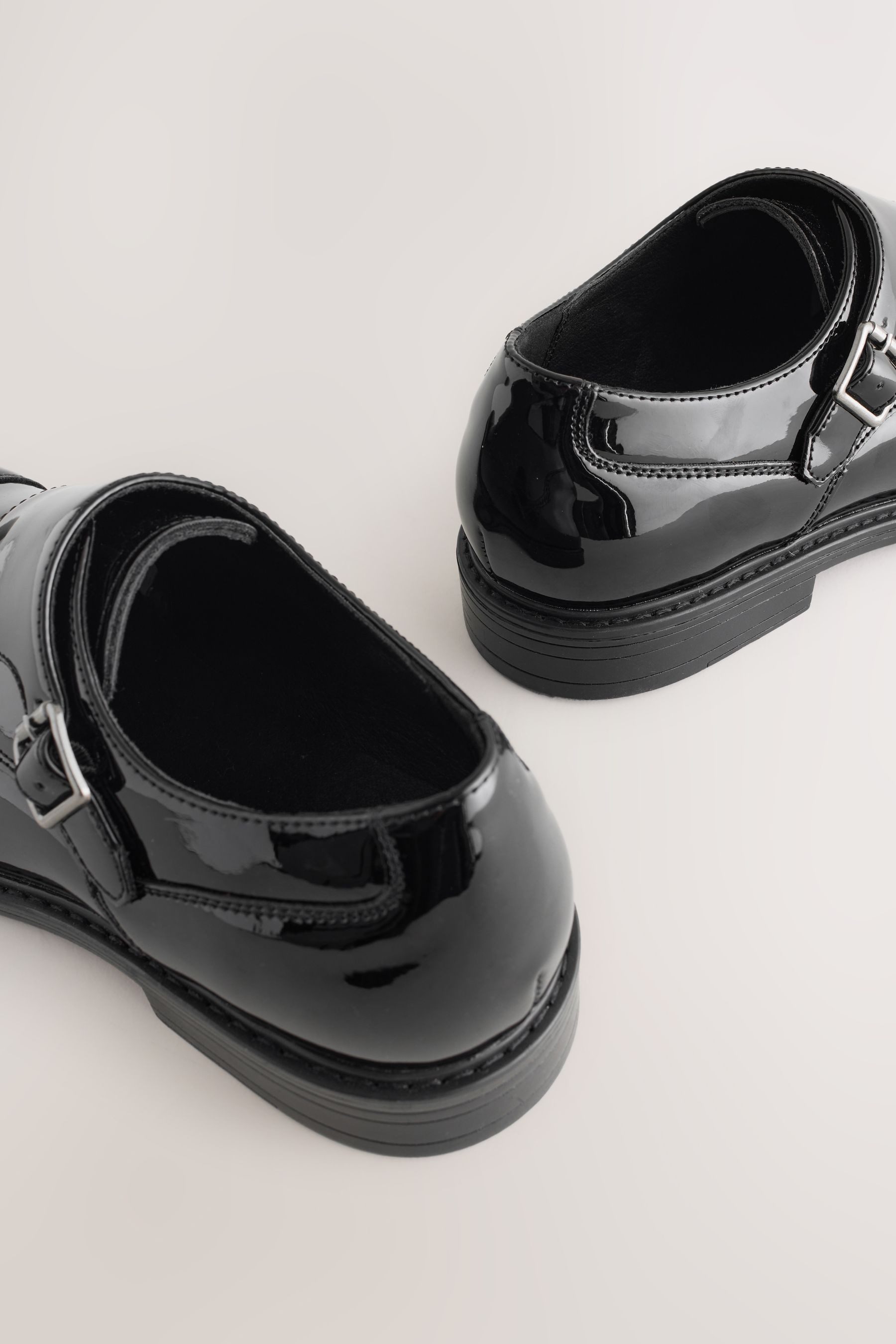 Next Monk-Lackschuhe mit Doppelriemen und Zehenkappe Slipper – Bild 5 von 5
