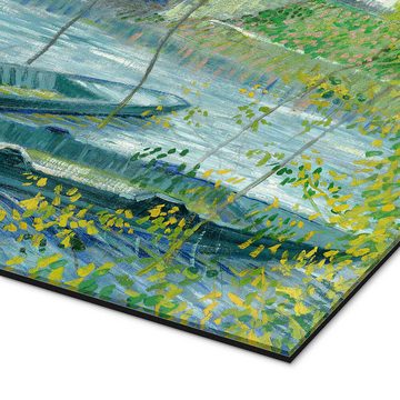 Posterlounge XXL-Wandbild Vincent van Gogh, Angler und Boote an der Pont de Clichy, Badezimmer Maritim Malerei