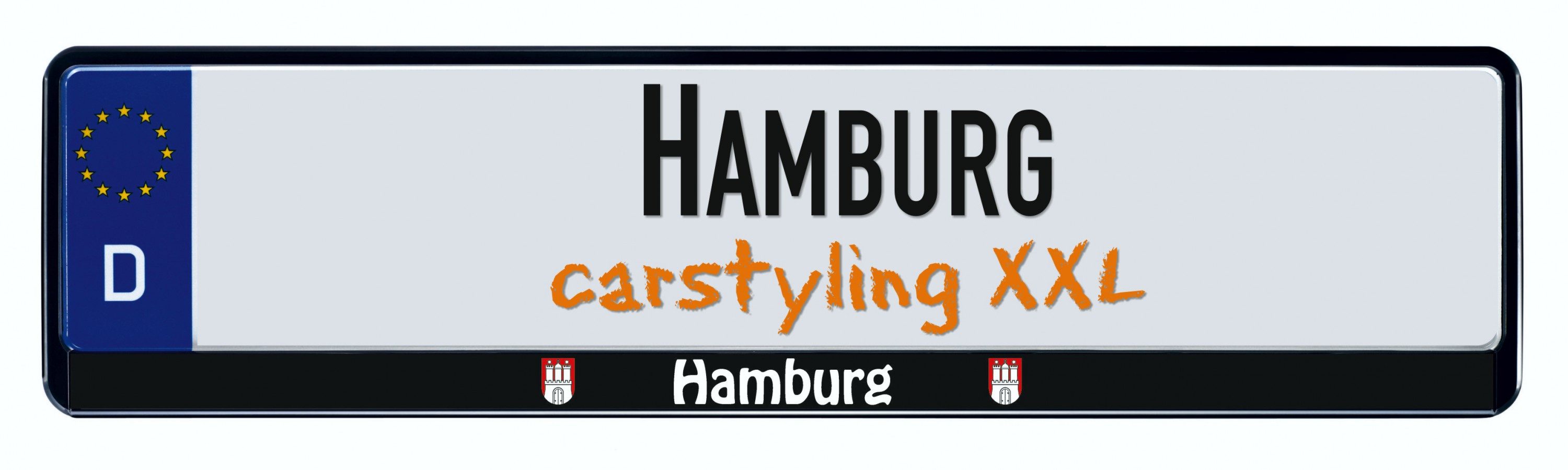 Hermann Schütz Kennzeichenhalter Design Kennzeichenrahmen Bundesland Hamburg 1 Stück