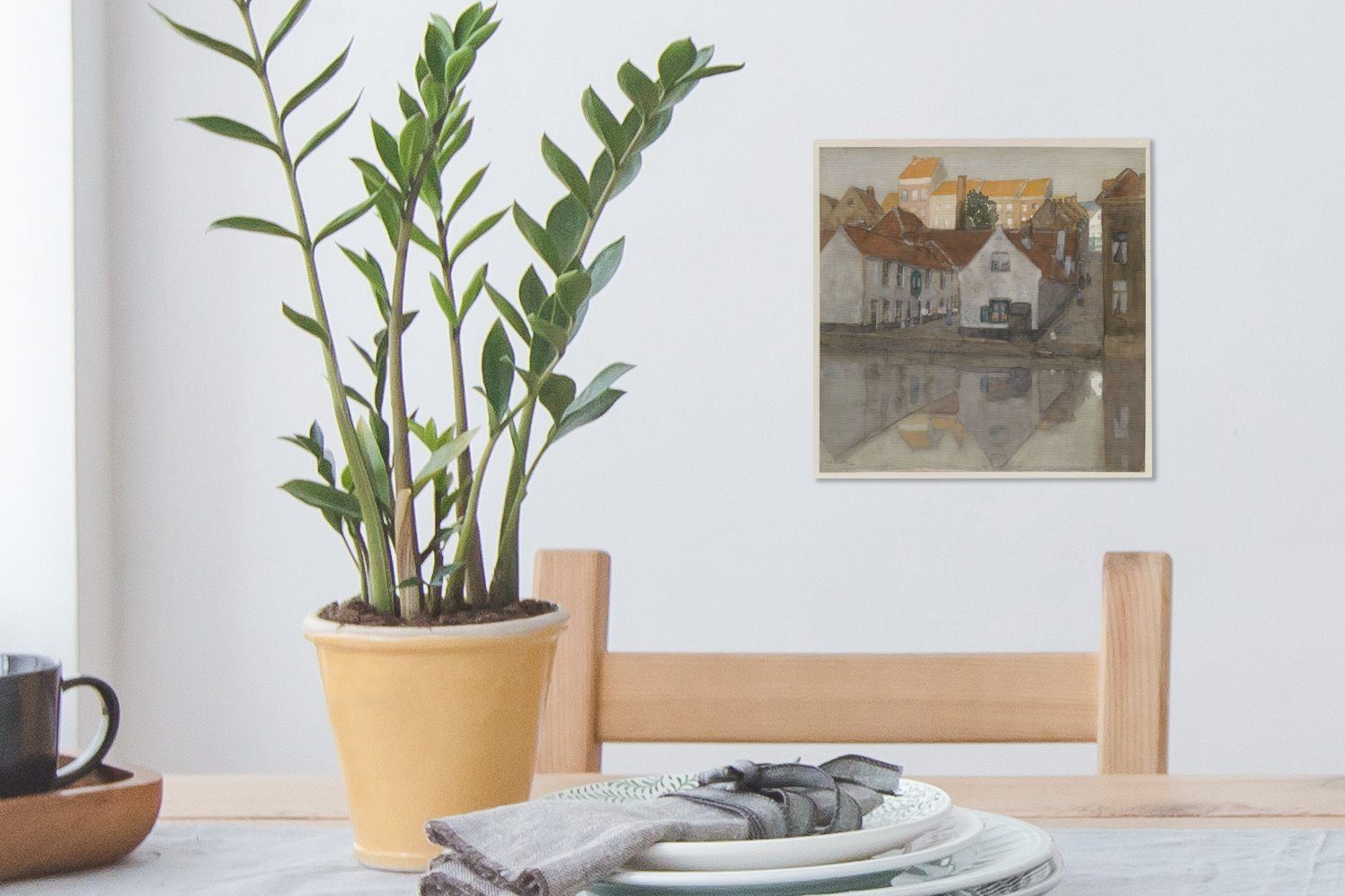 St), Hendrik George Wohnzimmer Bilder Schlafzimmer OneMillionCanvasses® (1 Breitner, in Gemälde für von Leinwand Leinwandbild Slum Gent -