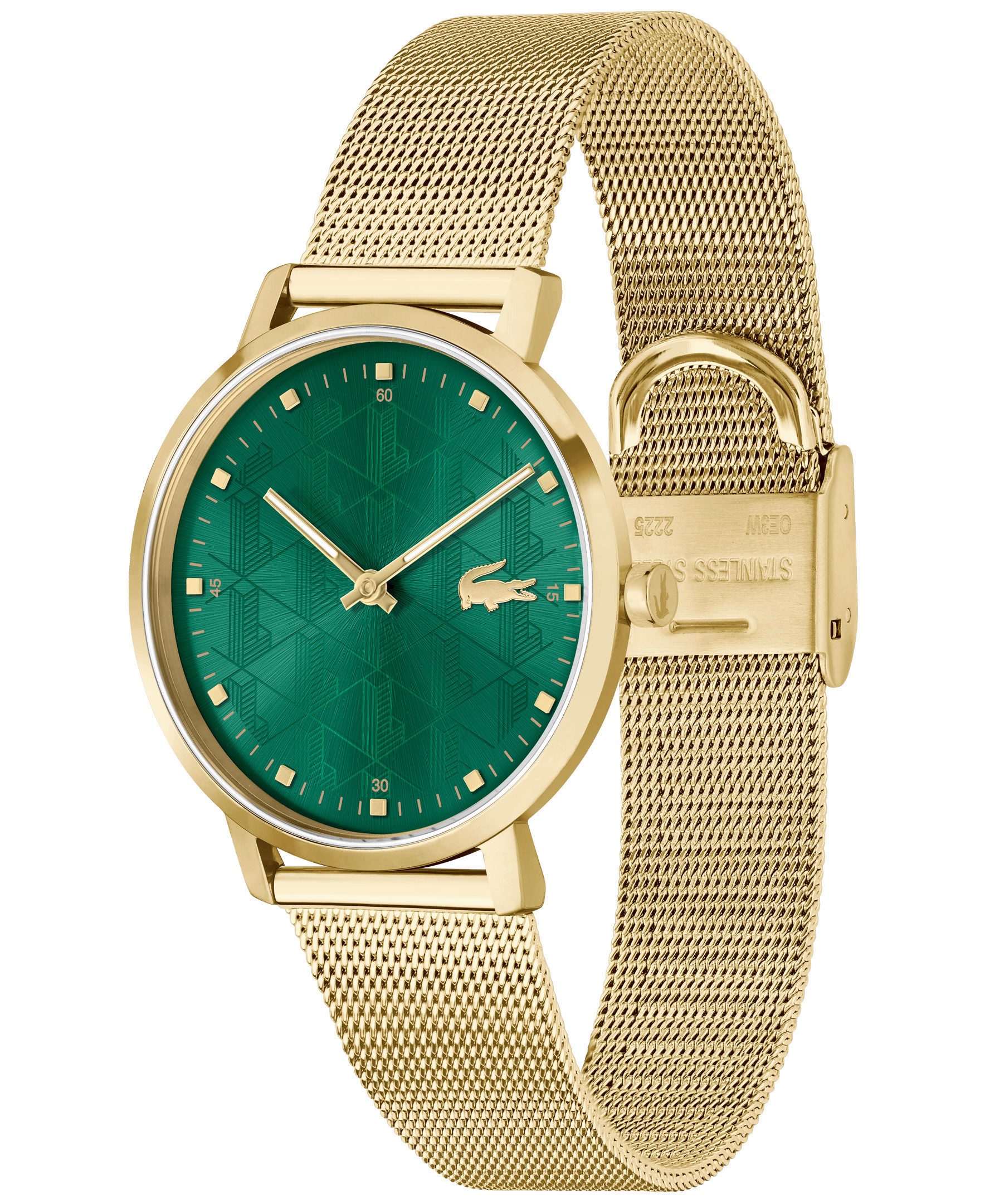 Lacoste Quarzuhr CROCORIGIN 2001356, Armbanduhr, Damenuhr, Edelstahlarmband, analog