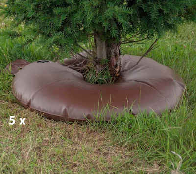 treebag Bewässerungssystem treebag Bewässerungsring Wassersack aus PVC für Bäume Sträucher ca.75l, (5-tlg)