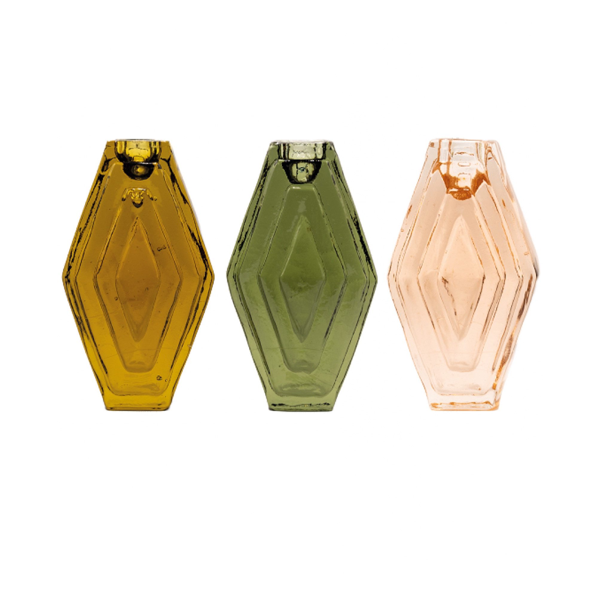 Brût Homeware Kerzenständer Handgefertigter Kerzenständer "Hexagon" aus recyceltem Glas