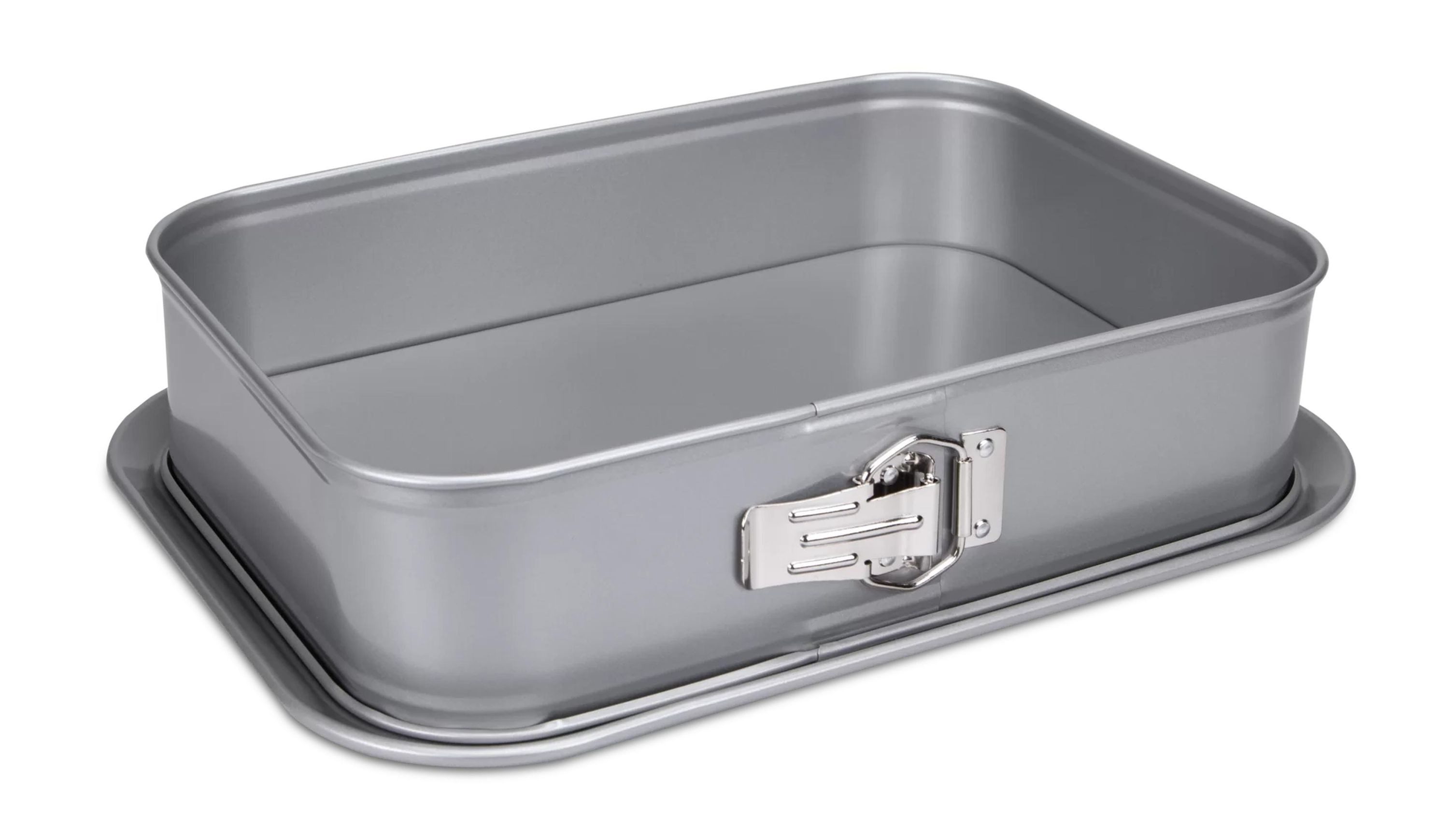 STÄDTER Springform Springform rechteckig 33x23 cm Antihaft Silber, Hitzebeständig bis 250 °C
