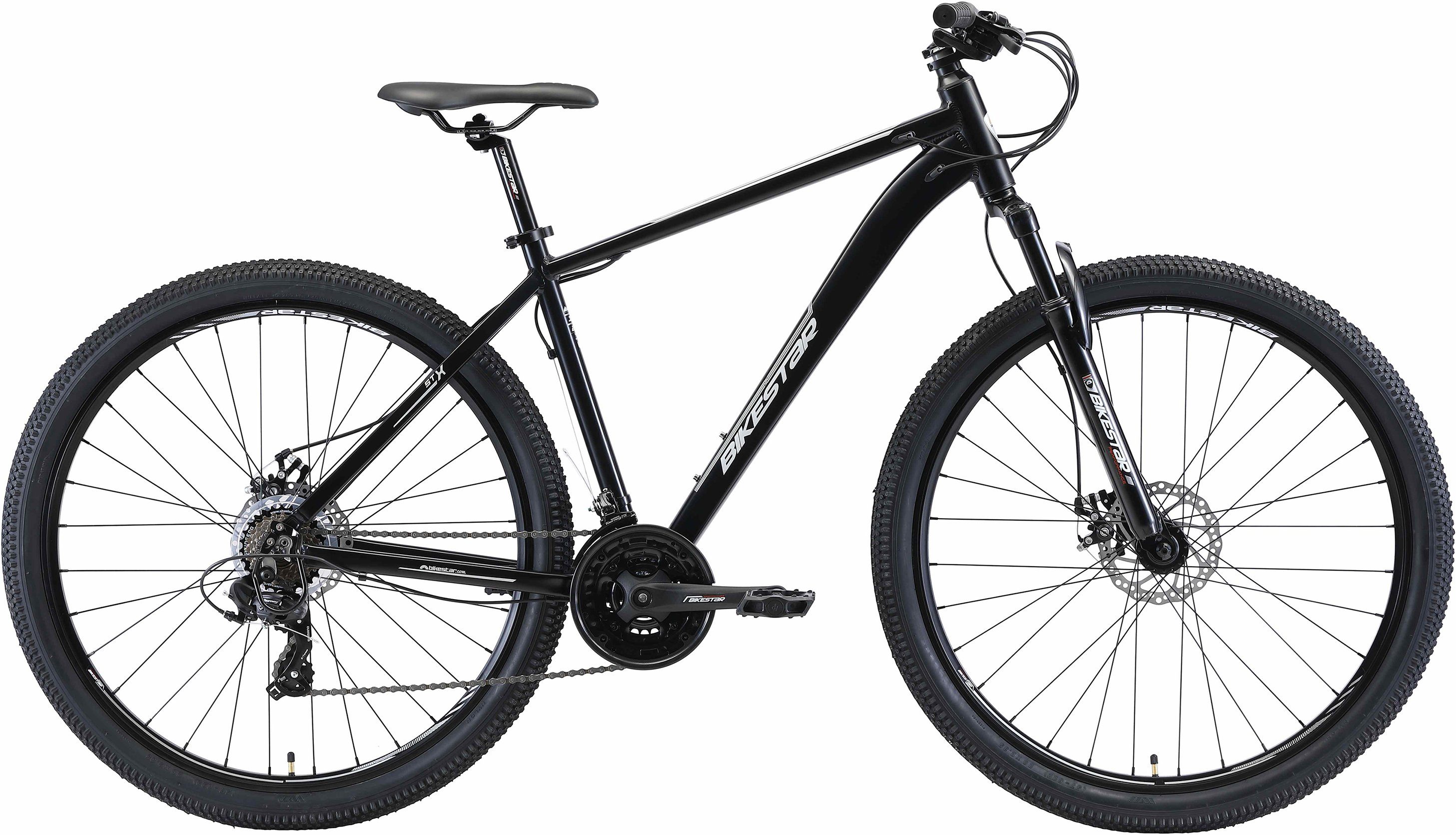 Bikestar Mountainbike, 21 Gang Shimano RD-TY300 Schaltwerk, Kettenschaltung, für Damen und Herren, Kettenschaltung