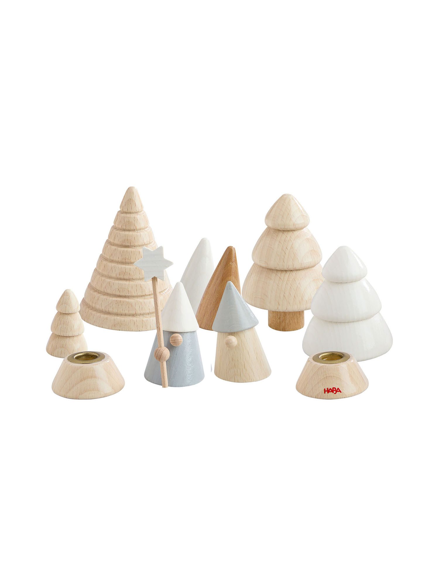 Haba Adventskranz Kerzenständer-Set Wichtelwald, Weihnachtskranz, Advent Deko, aus Holz