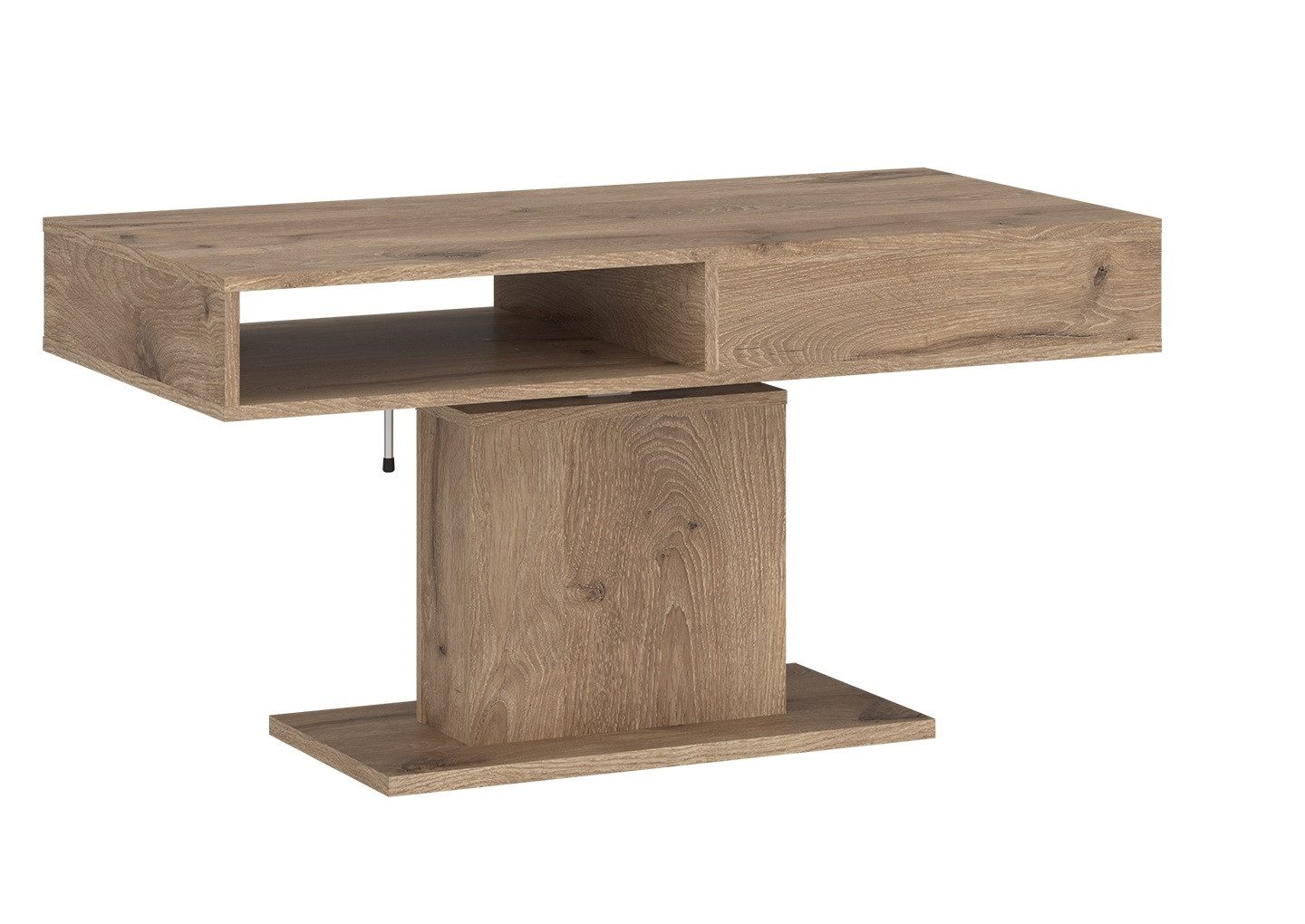 Meble Wójcik Couchtisch höhenverstellbar bis 80cm, Viking Eiche Dekor - 110x60/80x65cm (BxHxT)