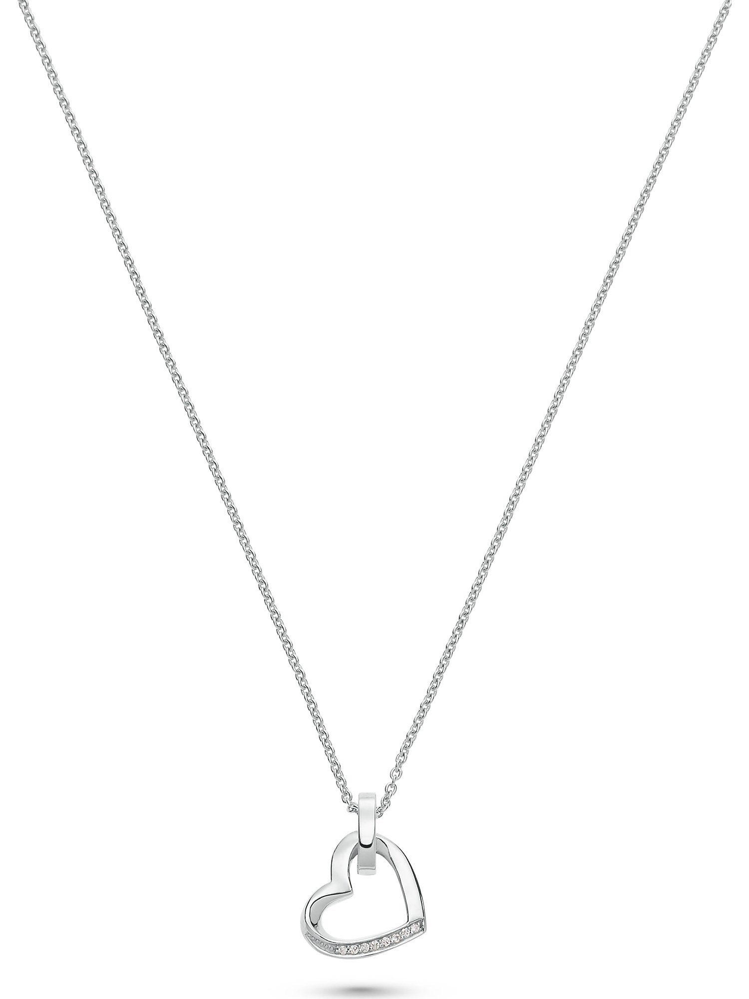 JETTE Silberkette JETTE Damen-Kette 8 Zirkonia Herz, TWISTED HEART günstig online kaufen