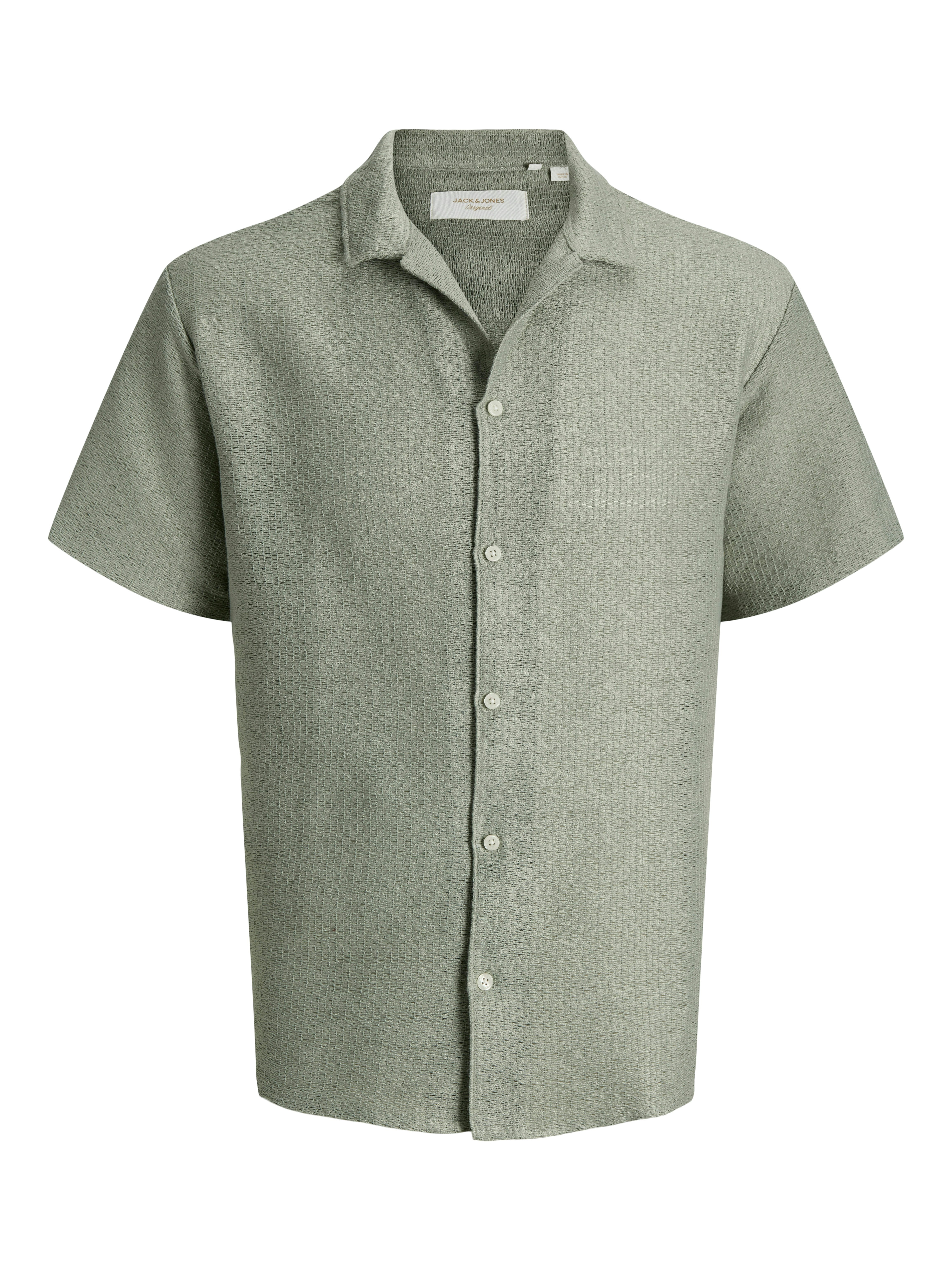 Jack & Jones Kurzarmhemd JORMONTAUK CROCHET SHIRT SS SA26