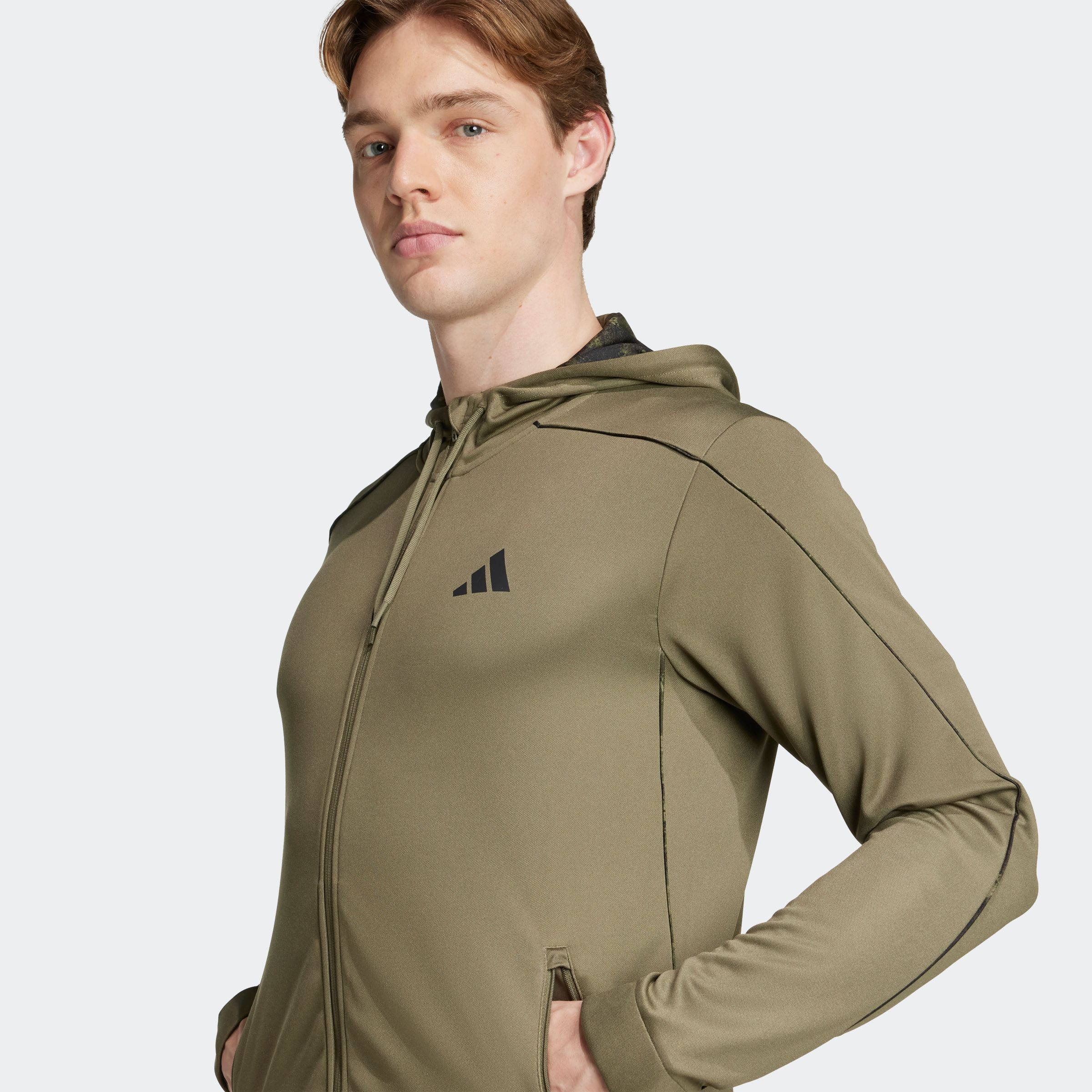 adidas Performance Kapuzensweatjacke TRAIN ESSENTIALS SEASONALS FULL-ZIP HOODIE
