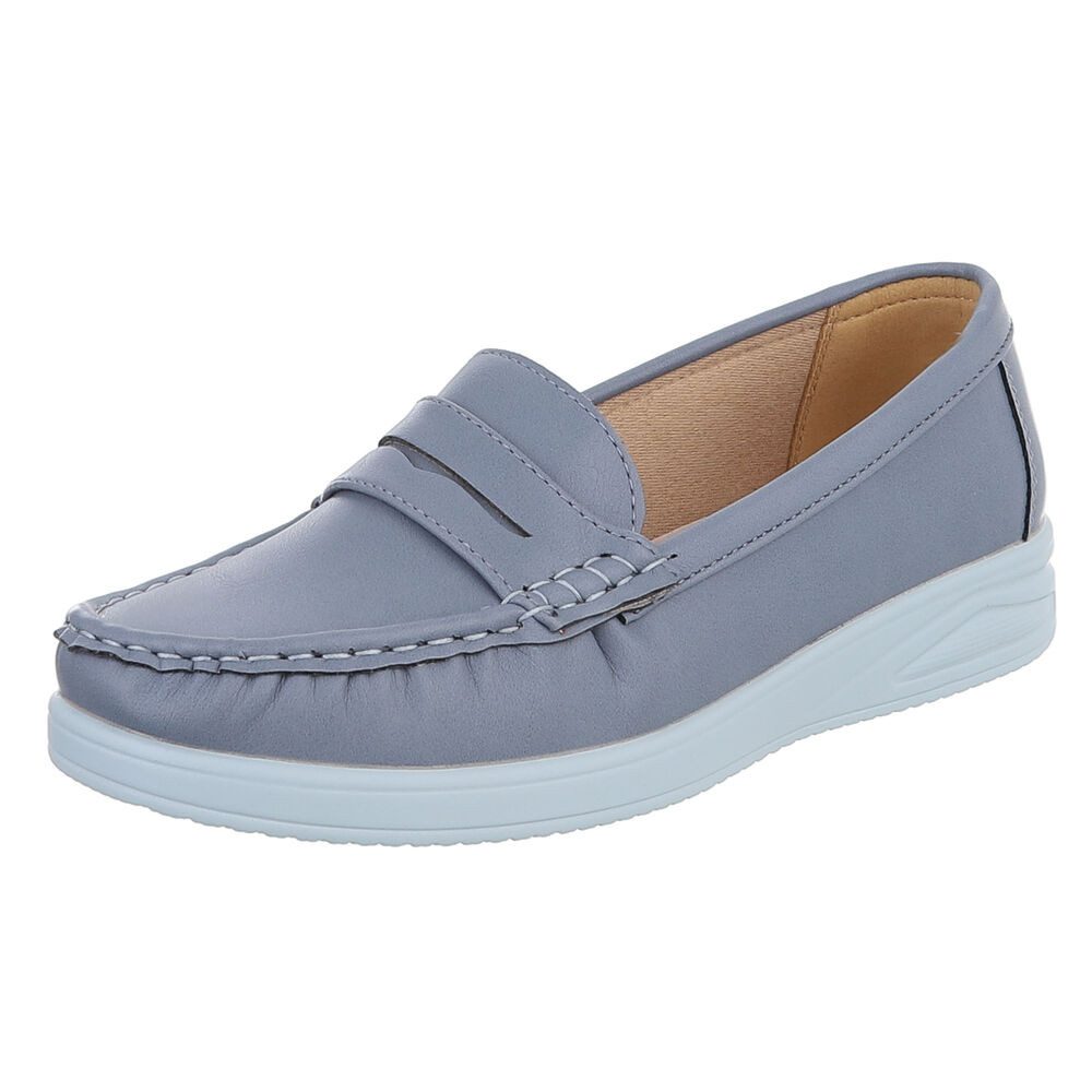 Ital-Design Elegante Damen Mokassins mit optimalem Tragekomfort Slipper (91 günstig online kaufen