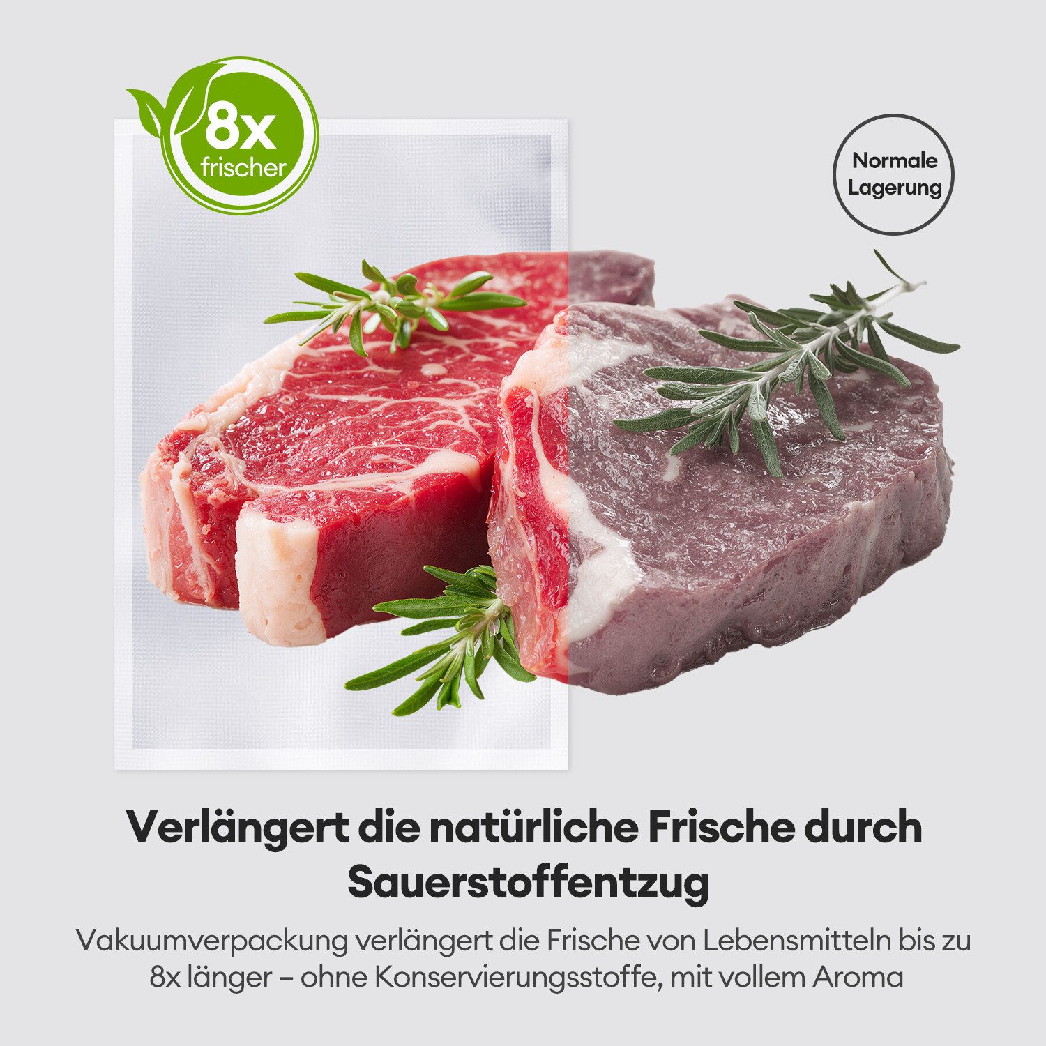CkeyiN Pro Vakuumierer 80 kPa Vakumierergerät für Lebensmittel,4-in-1 Folienschweißgerät, 100W, für Trockene, Feuchte, Frische, mit Schlauch und 10Vakuumier-Beutel