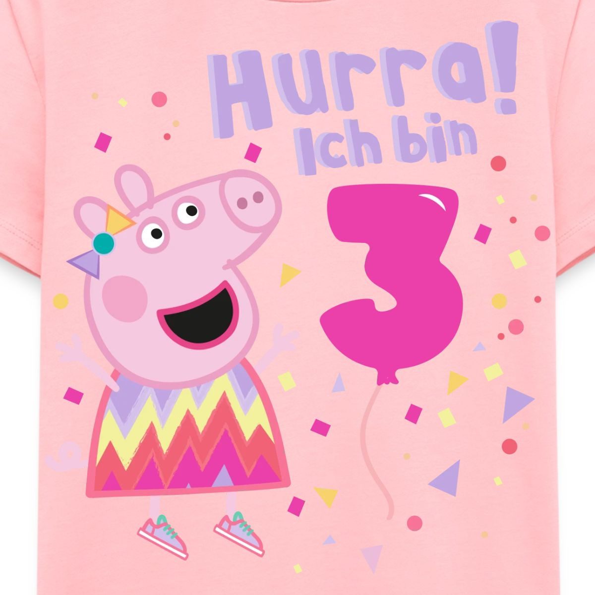Spreadshirt T-Shirt Peppa Wutz Hurra Ich Bin 3 Jahre Kinder Premium T-Shirt (1-tlg) – Bild 2 von 5