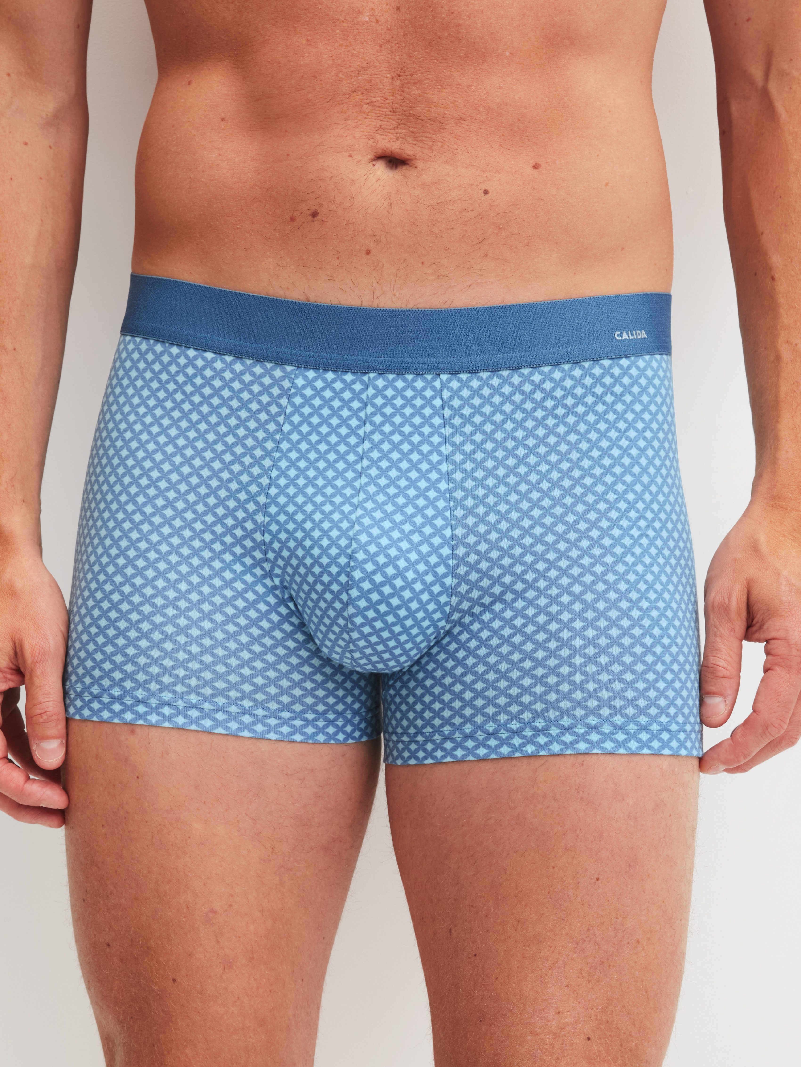 CALIDA Boxershorts Cotton Code Design mit weichem Elastikbund, ohne Eingriff