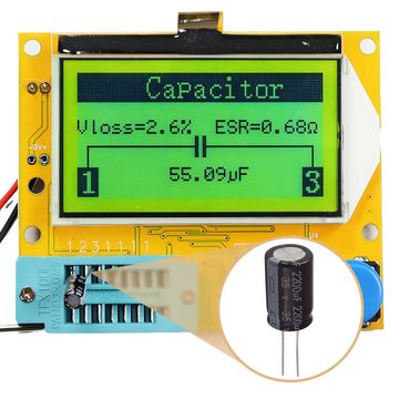 Retoo Multimeter LCR-T4 Transistor Tester Diode Triode Kapazität ESR Meter MOS, (Set, LCR-T4 Arduino RLC-Transistor-Testmessgerät, Benutzerhandbuch), Kondensator: 25 pf – 100000 uf, Induktivität: 0,01 mH bis 20 H