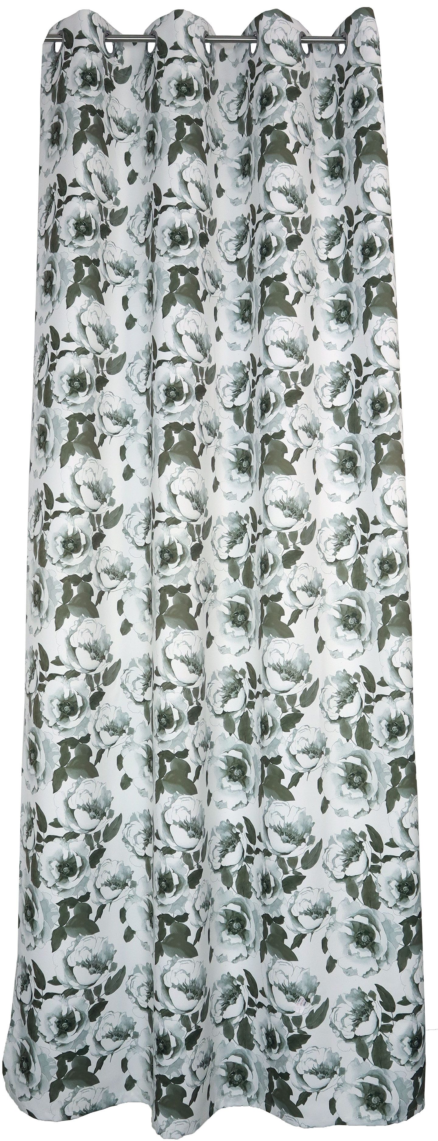 EXPERIENCE Vorhang Scheibengardine Ösenschal Rosen blickdicht 140x245 cm, Ösen, blickdicht