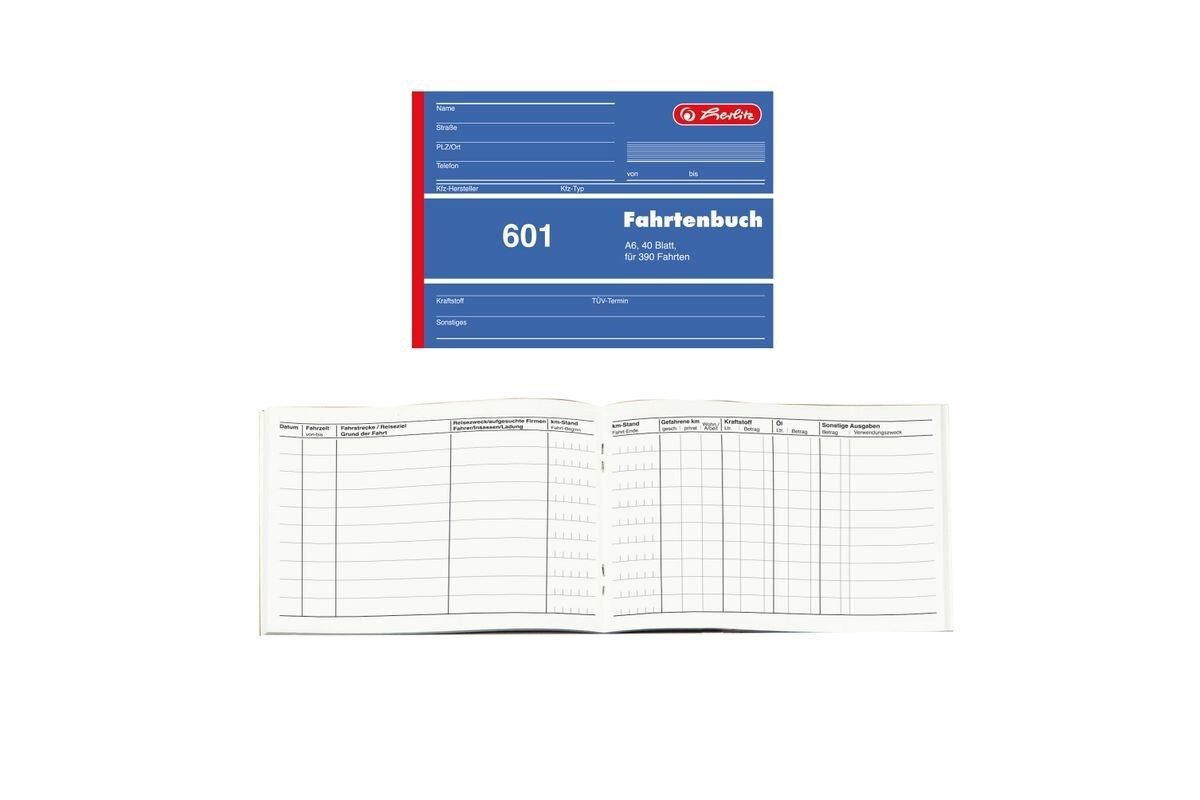 Herlitz Formularblock herlitz Fahrtenbuch, Pkw mit Kraftstoffverbrauch