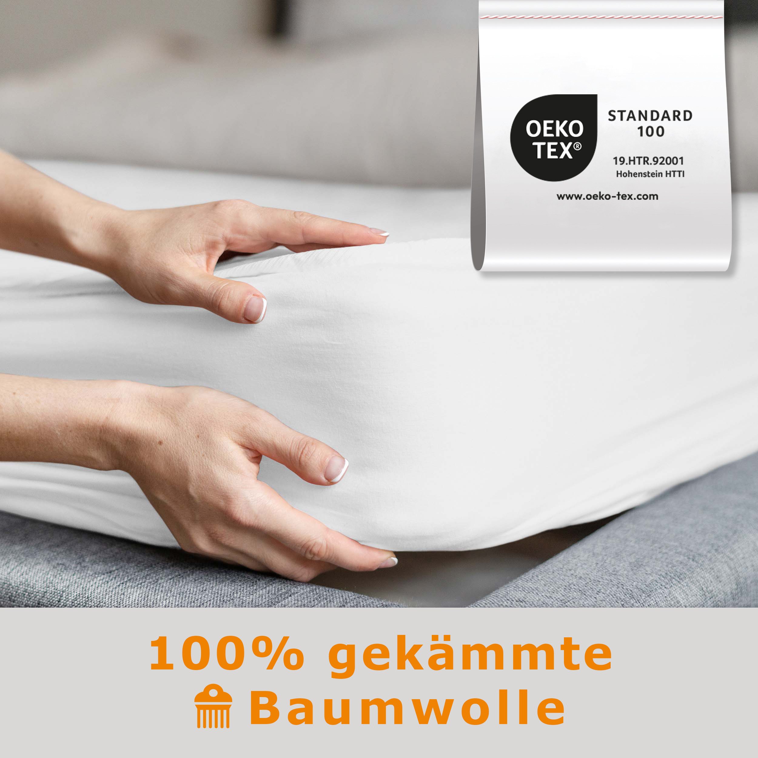 home4good Spannbettlaken viele Größen, viele Farben, 100% Baumwolle, OEKO-T günstig online kaufen