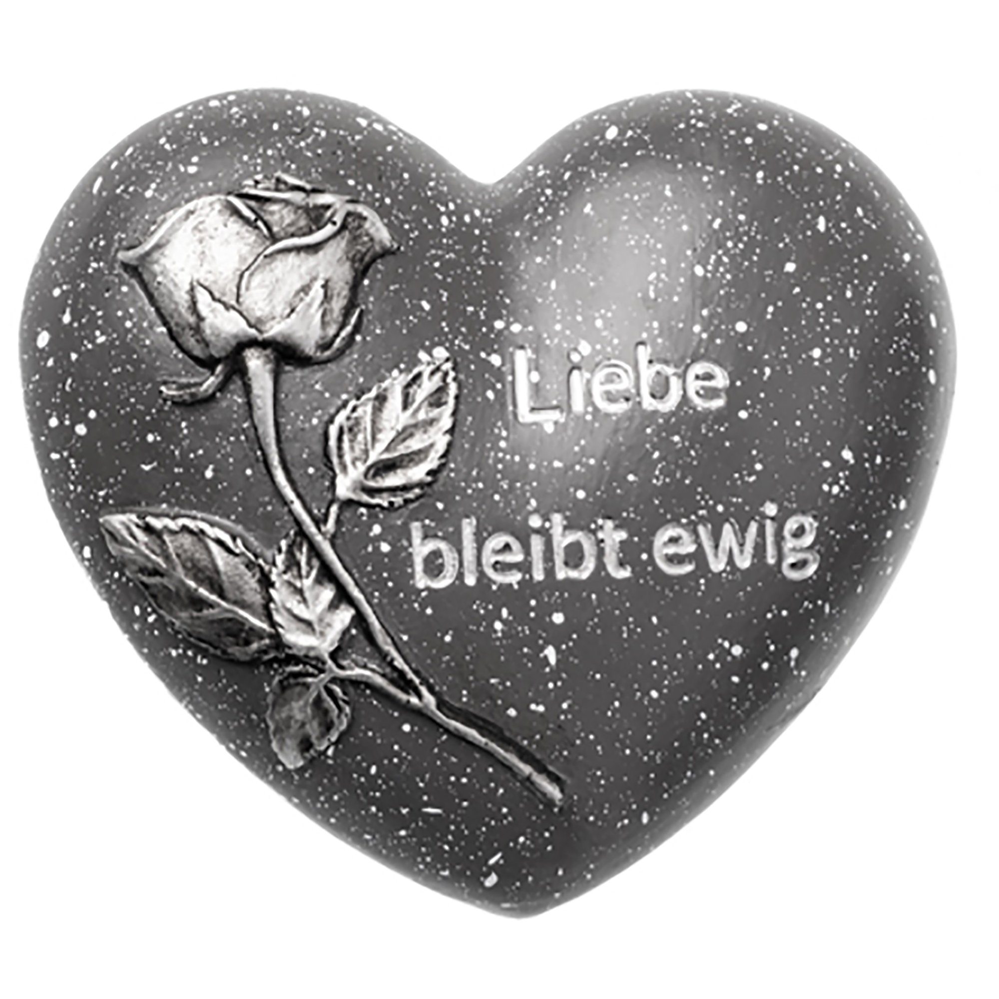 Liebe x Grabschmuck, Friedhof Erinnerung witterungsbeständig 9,5 - (Grabfigur, frostfest Deko), Gartenfigur und ewig) Annastore bleibt ( Grabdeko zur Herz cm Besinnliche 10,5