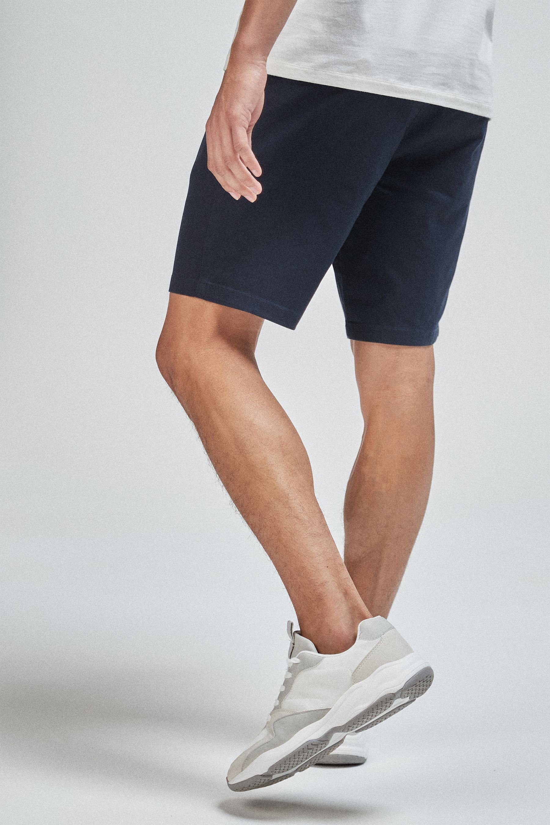 mit Stretch Next Navy Blue Chinohose (1-tlg) Chinoshorts