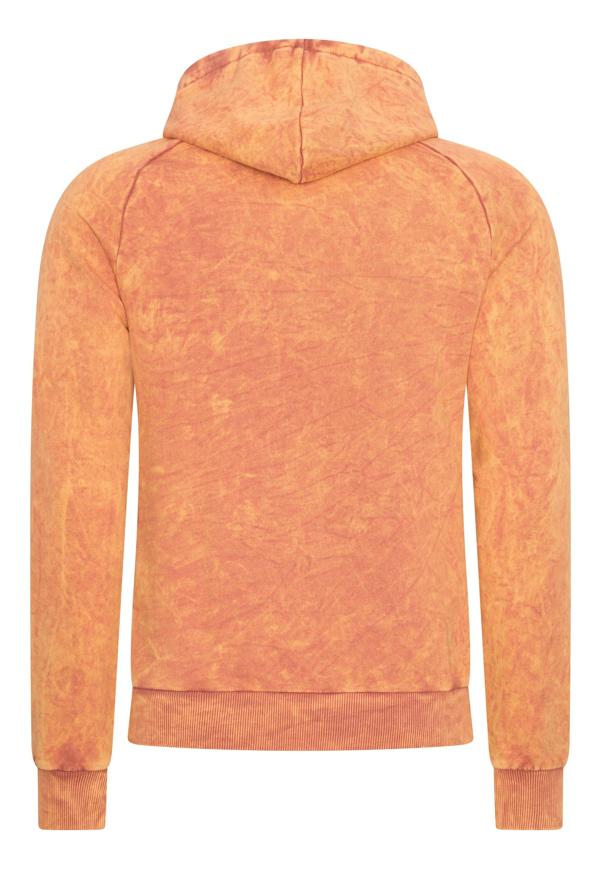 orange verwaschenem Neal in Kapuzensweatshirt Design Rusty