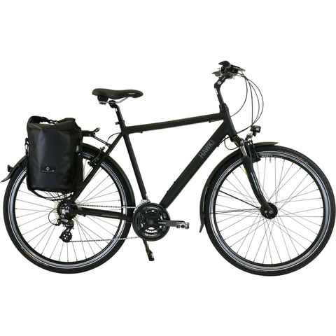HAWK Bikes Trekkingrad HAWK Trekking Gent Premium Plus Black, 24 Gang microSHIFT, für Herren