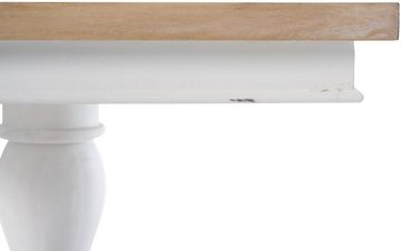 CLP Esstisch Grasby, kompakter Küchentisch aus Holz in Shabby Chic Stil
