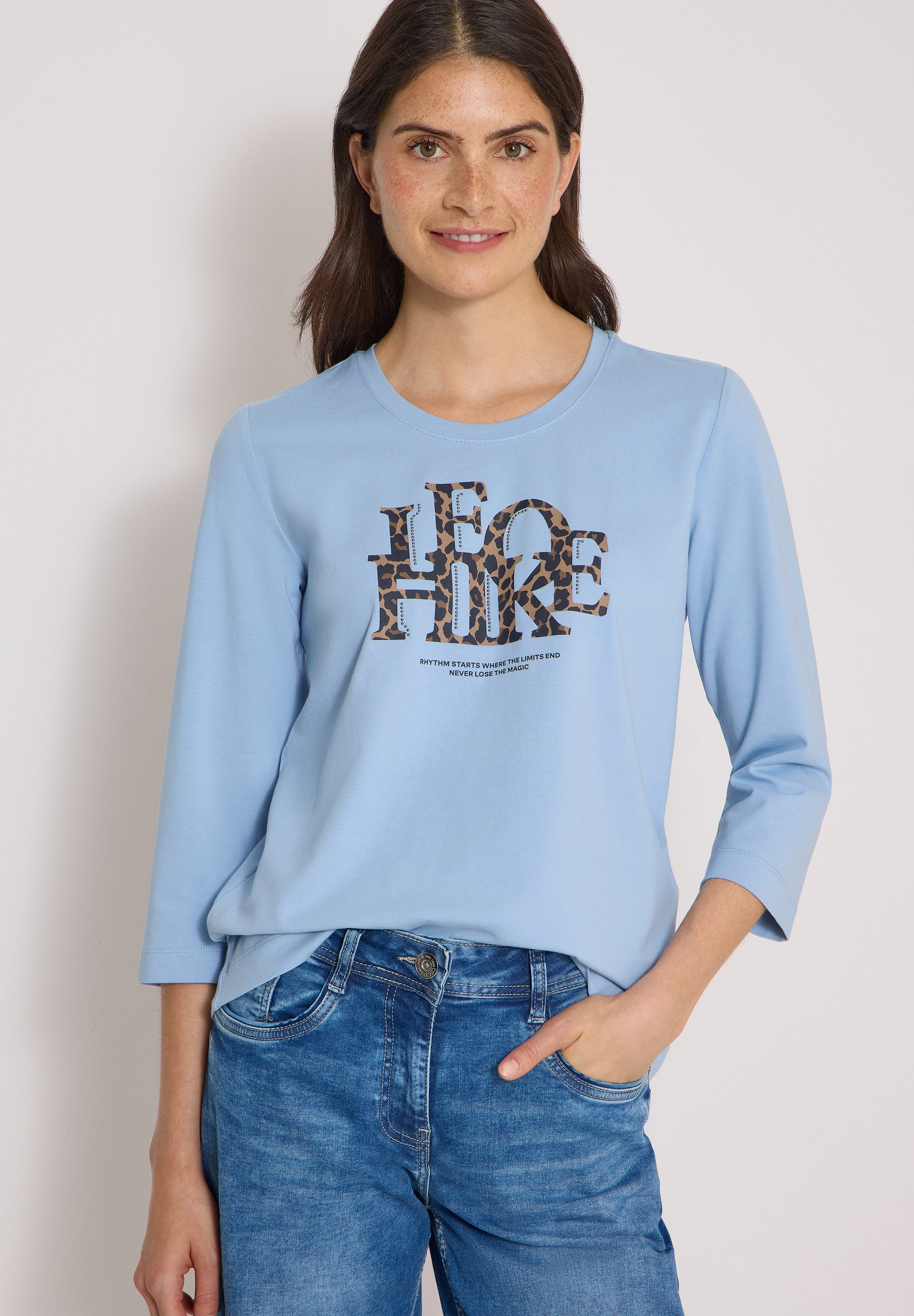 CECIL 3/4-Arm-Shirt mit 3/4 Ärmeln