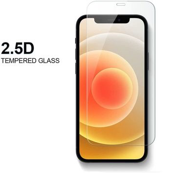 OLi Schutzfolie 3X Displayschutz Glass Kompatibel mit iPhone 12/12 Pro Hartglas, (Spar-Set, 3-St), Panzer Schutz Glas