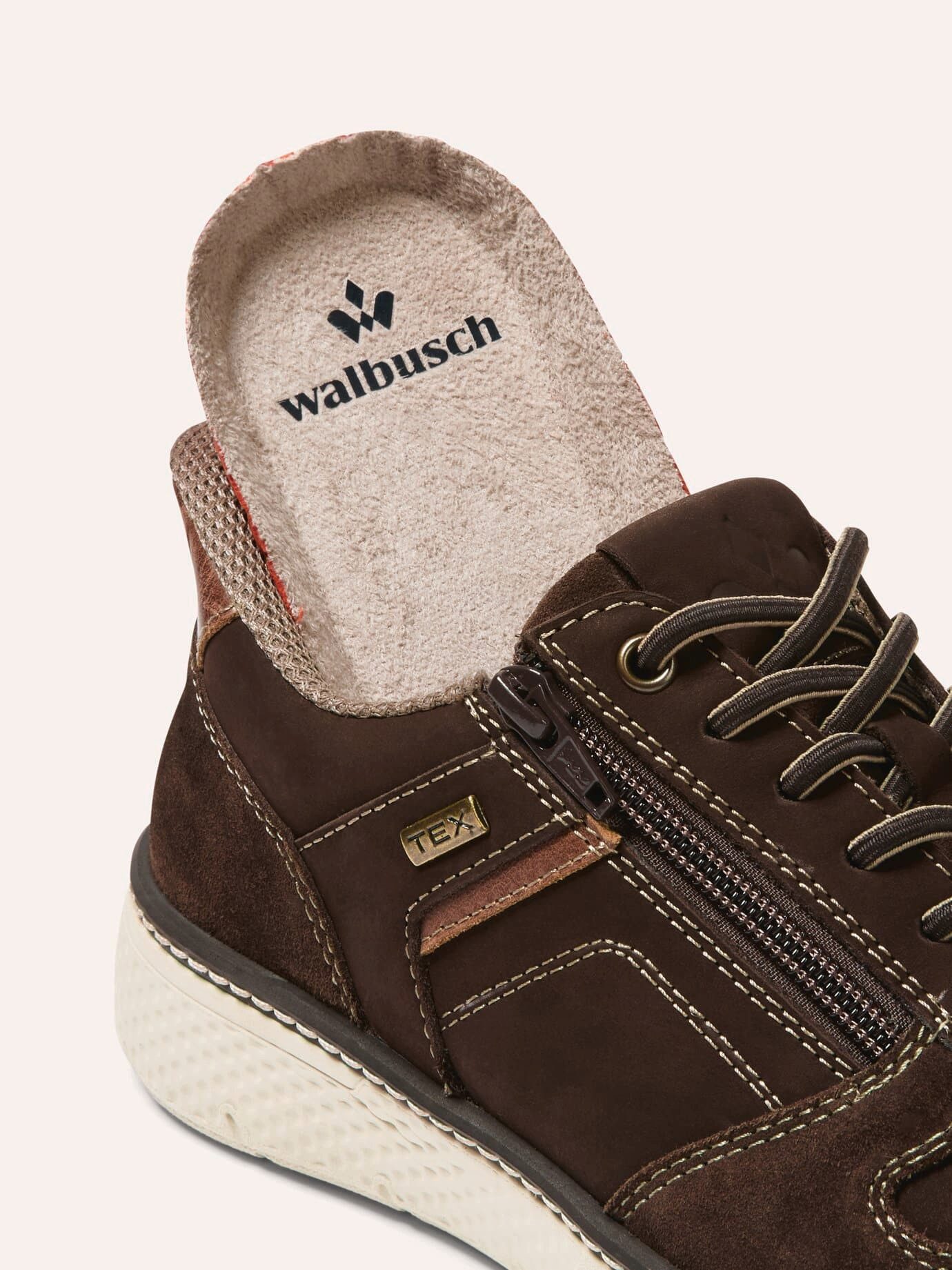 Walbusch Herren Wasserdichter Sneaker Leder Easy in Reißverschluss Sneaker Atmungsaktiv, schockabsorbierend, herausnehmbare Decksohle