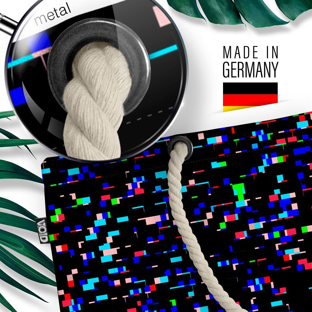 VOID Strandtasche (1-tlg), Game Over Over Fehler Pixel Störung Pixel Glitc Fernsehen Game Fehler