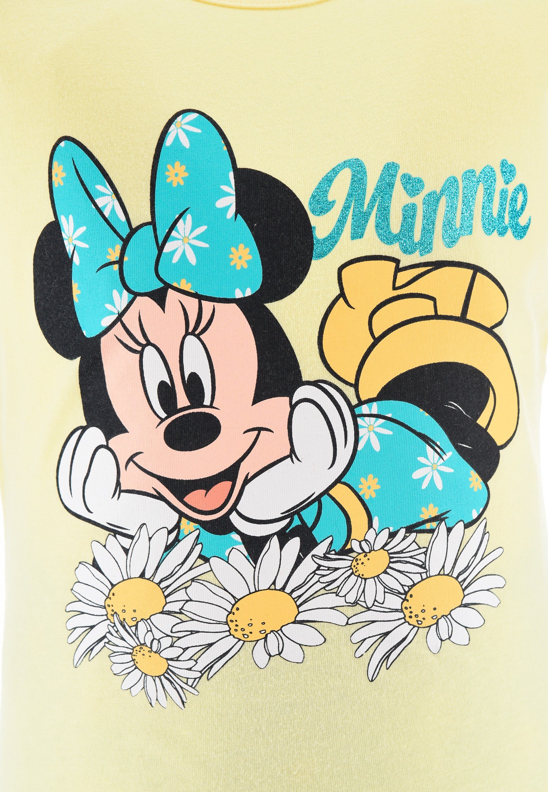 Mouse (2 Disney Schlafanzug Pyjama Gelb tlg) Minnie Shorty Mädchen