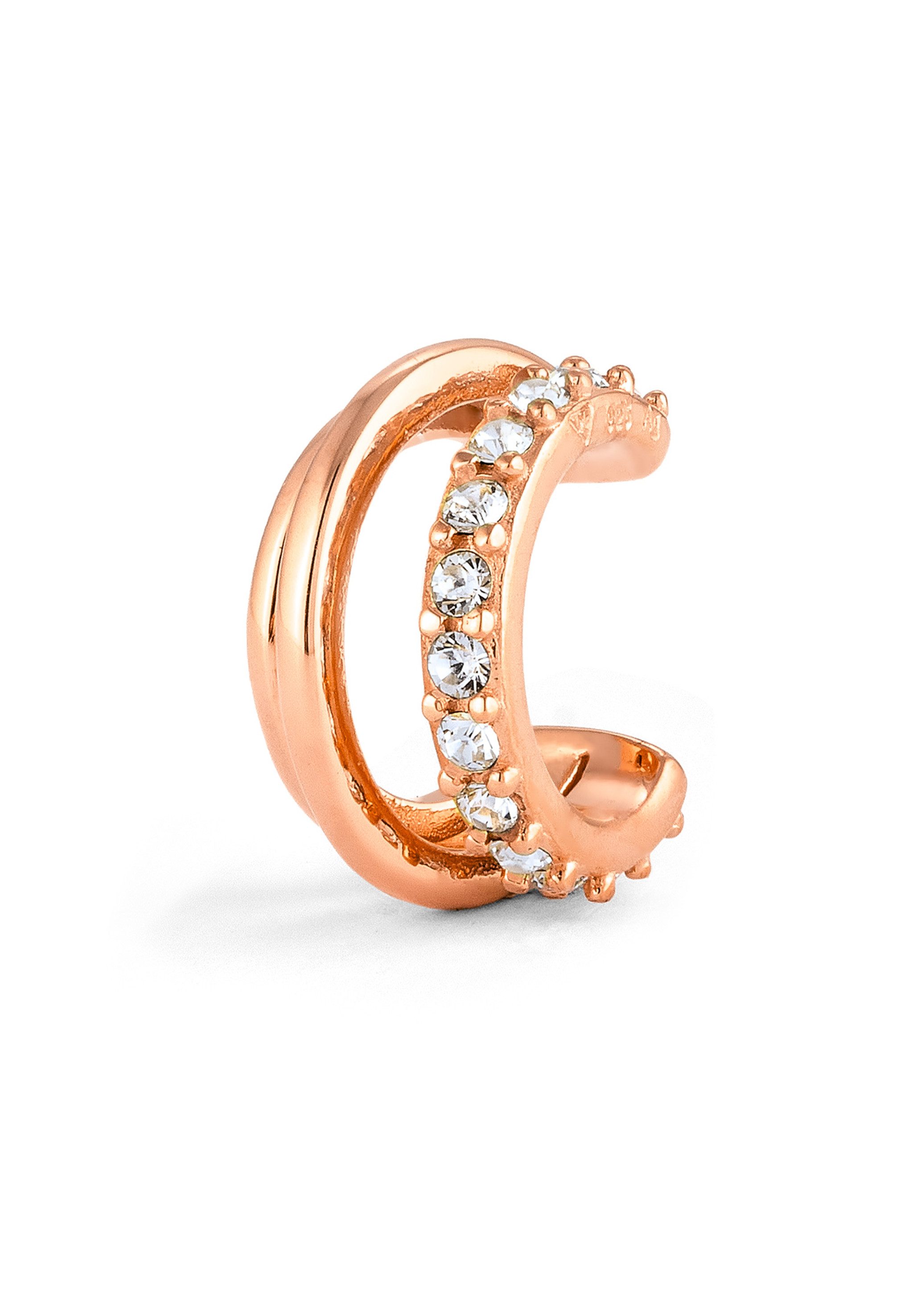 Elli Ohrklemme Earcuff Single Weiß 925 Sterling Silber, mit Kristallen von Swarovski®