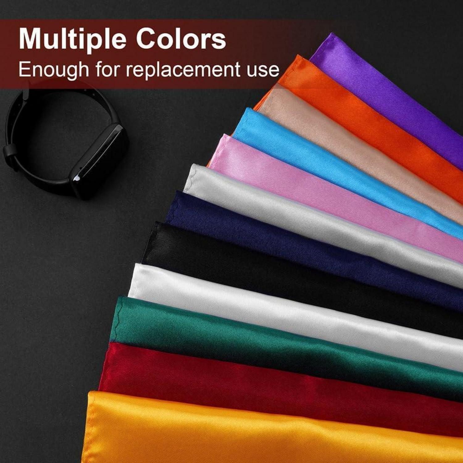 LuxusKollektion Krawatte Einstecktuch Herren Pochette Uni Halter #A-30 X 30 Cm (Weiß)