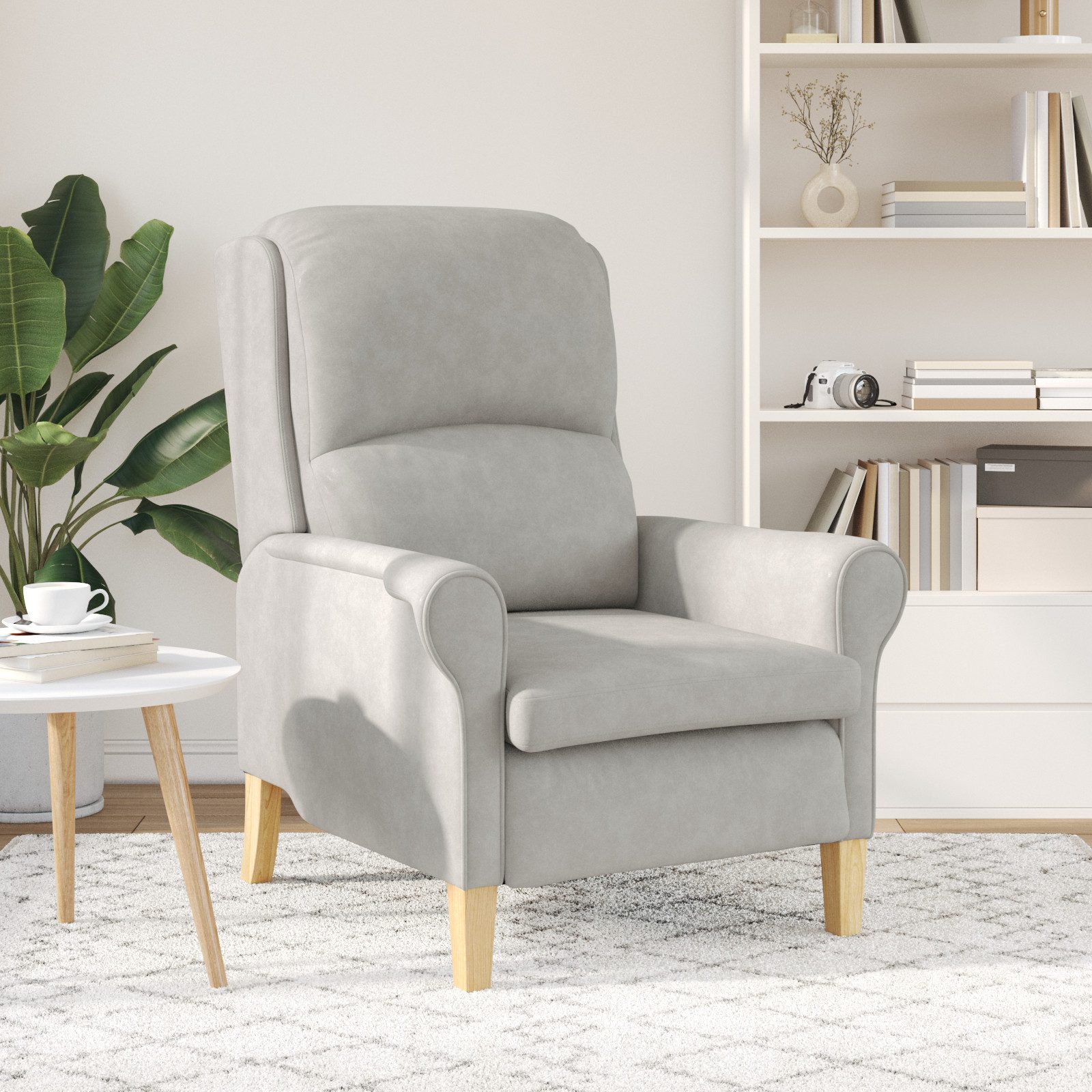 vidaXL Sessel hellgrauer Sessel Hellgrau Stoff günstig online kaufen