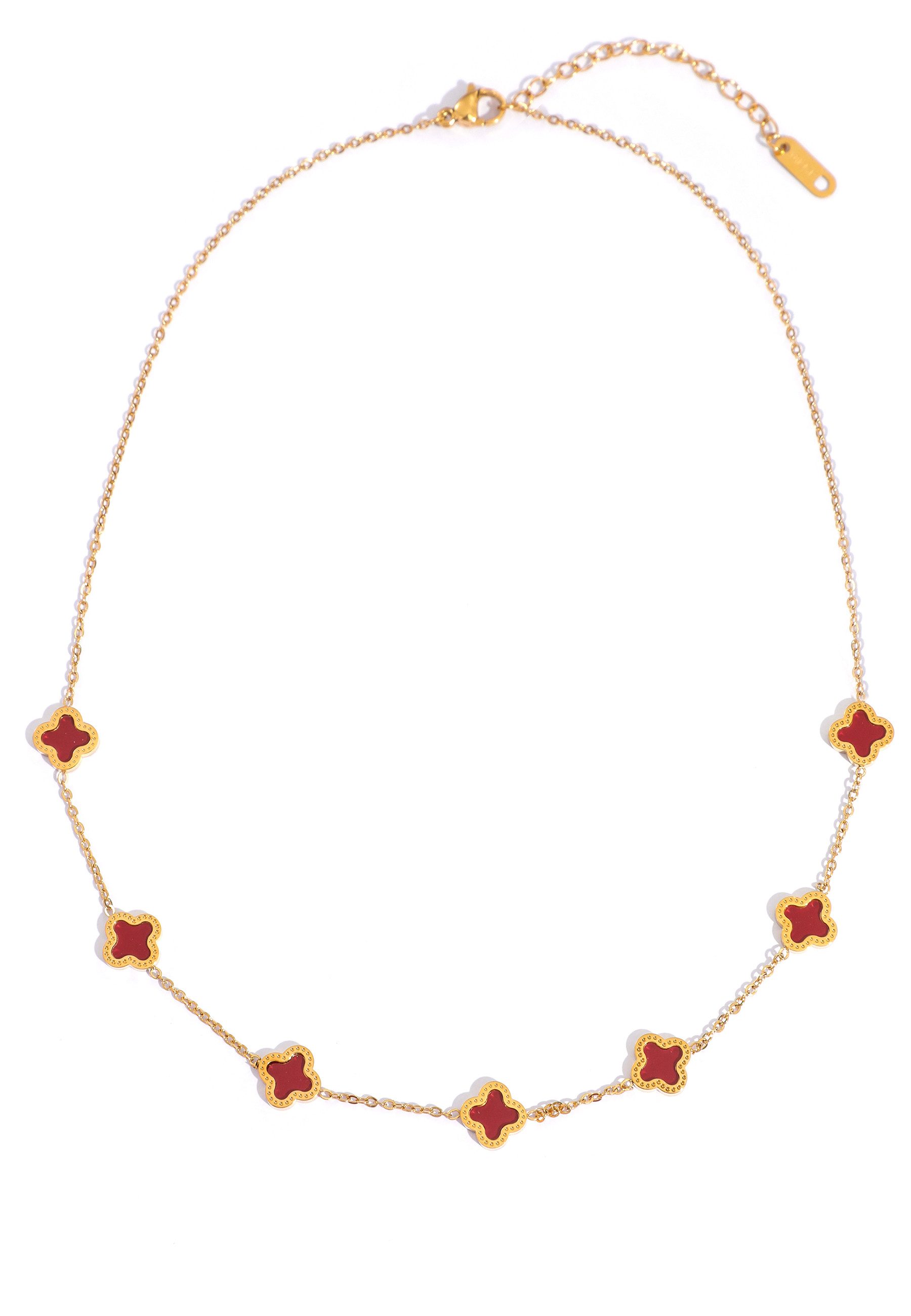 GOLDKLEIN Edelstahlkette Blume Schmuck Gold Halskette Anhänger, Angebot - Damen Herren mit Schmuckbox - Sale bis 31.07.2026
