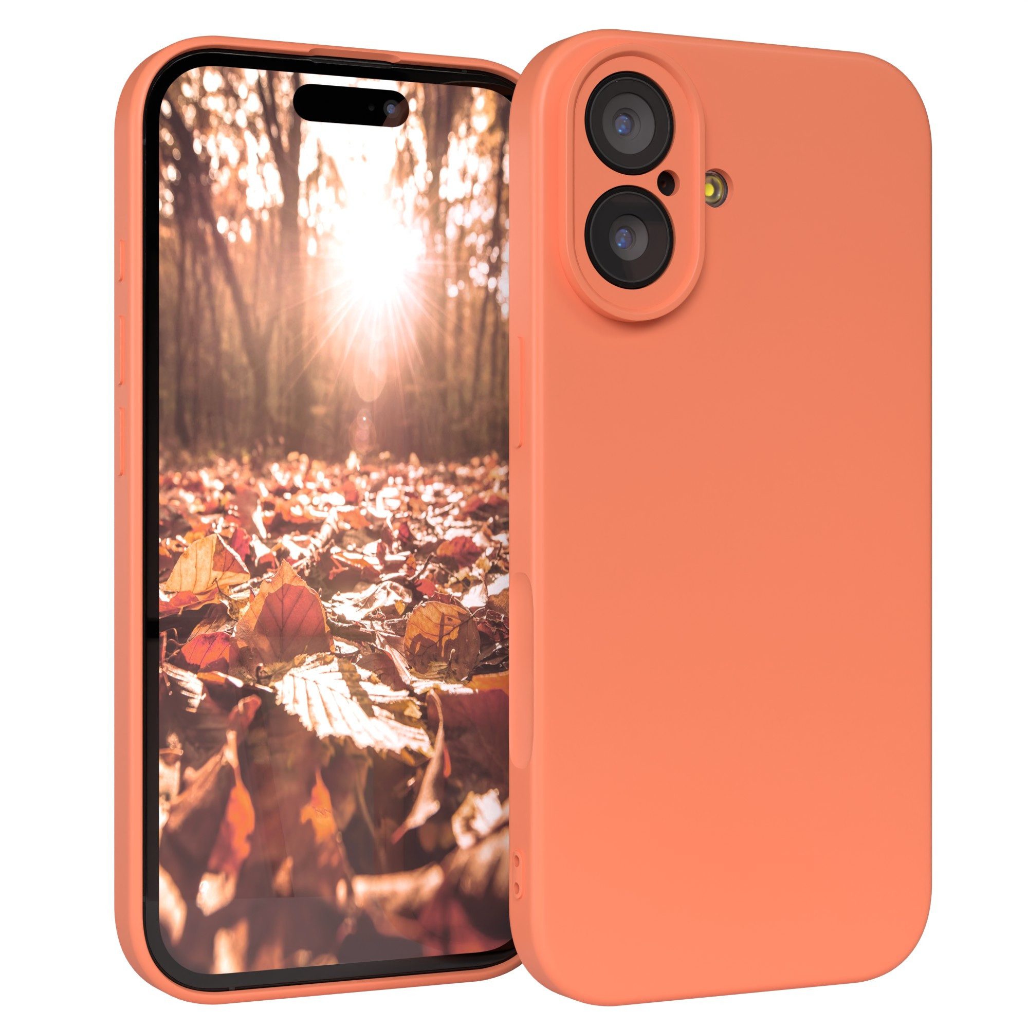 EAZY CASE Handyhülle TPU Hülle mit/ohne MagSafe für Apple iPhone 17 6,3 Zoll, Schutzhülle mit Kameraschutz Telefonhülle elastisch Bumper tpu Orange